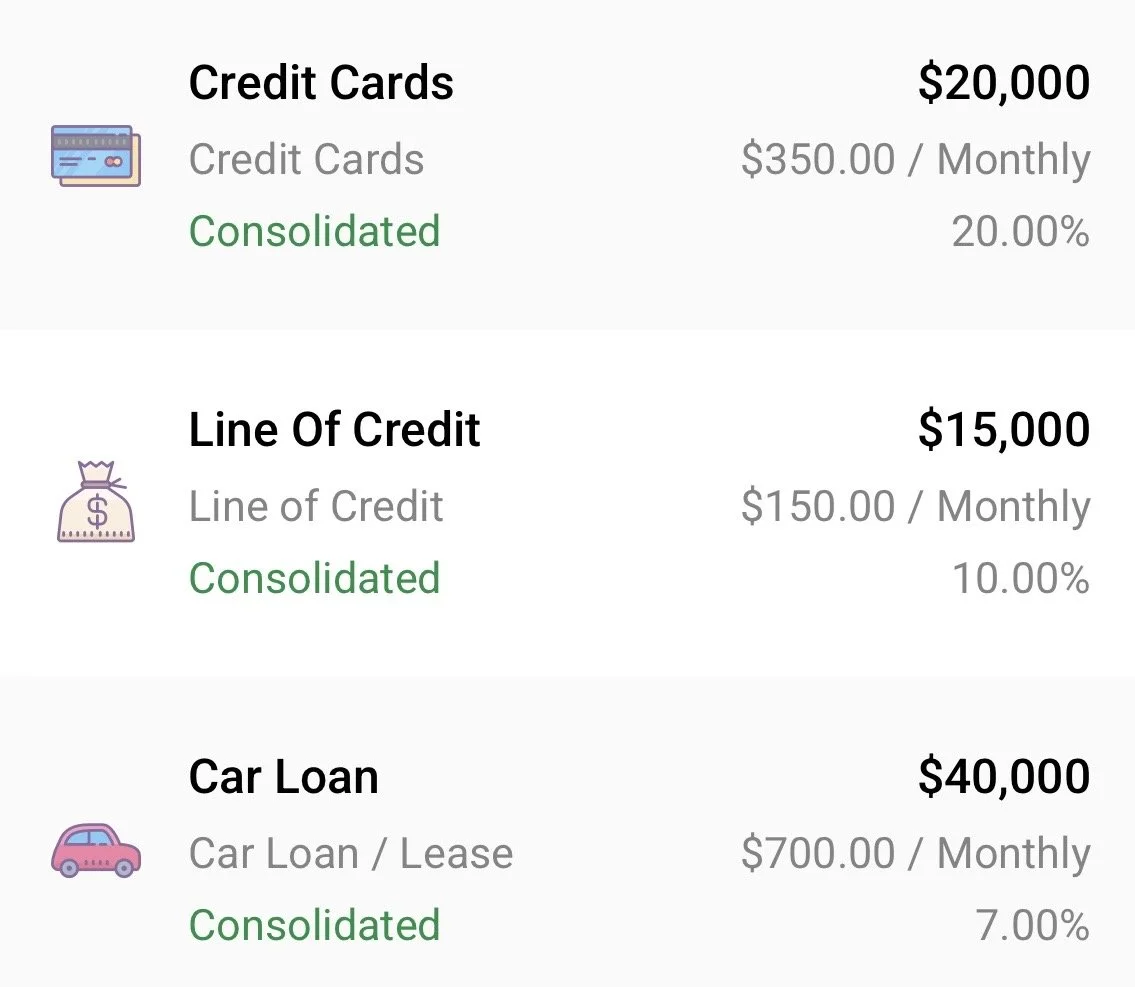 high interest debt