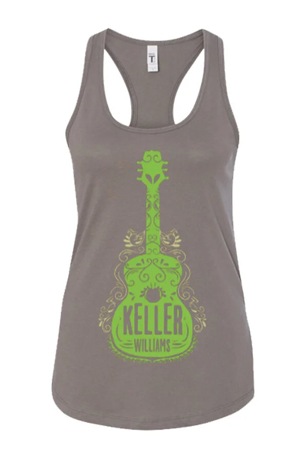 Green Guitar Ladies Tank