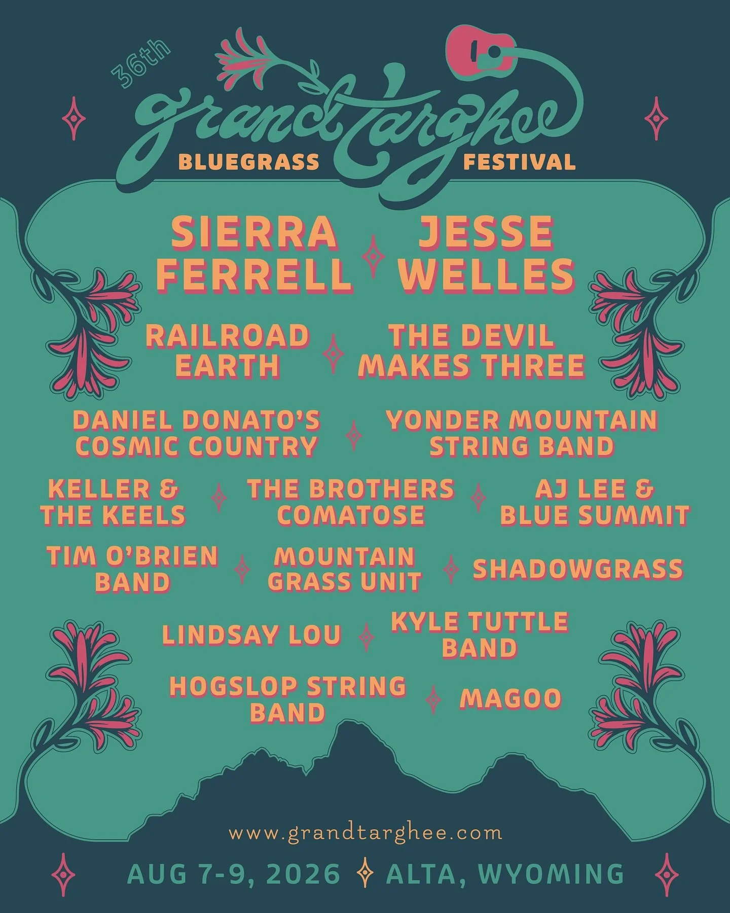 📣 Excited to head back to the always epic Grand Targhee Bluegrass Festival at the @grandtargheeresort with The Keels! Aug 7-9th Alta, Wyoming

#kellerandthekeels @larrykeel #jennykeel #targheebluegrassfestival @grandtargheebluegrass