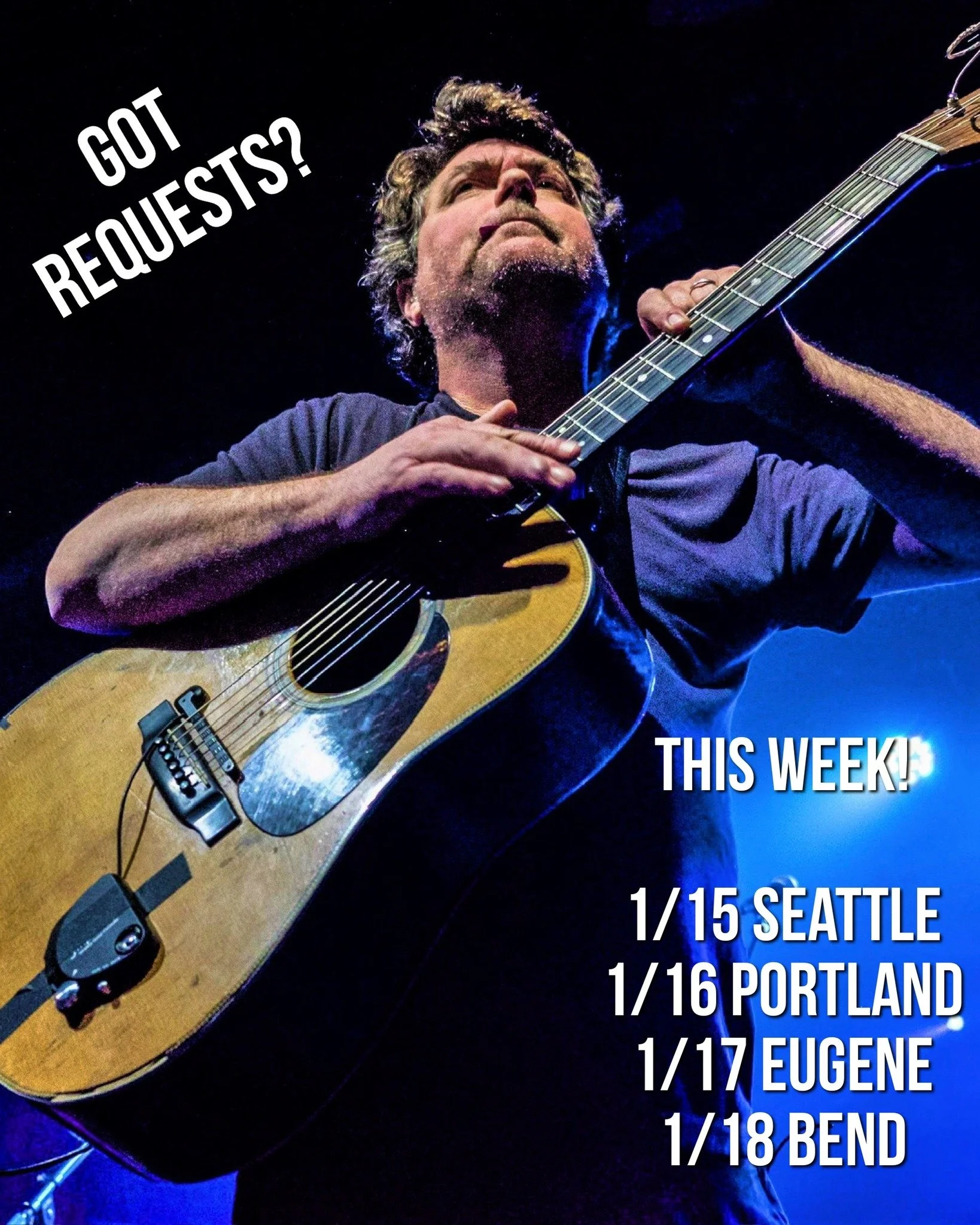 ✍️ Help Keller write the set list! 💬 Comment what song(s) + what show below ⬇️

1/15 @nectarlounge Lounge Seattle
1/16 @wonder_ballroom Ballroom Portland
1/17@wowhall Eugene
1/18 @towertheatrebend Bend

#kellerwilliamsmusic