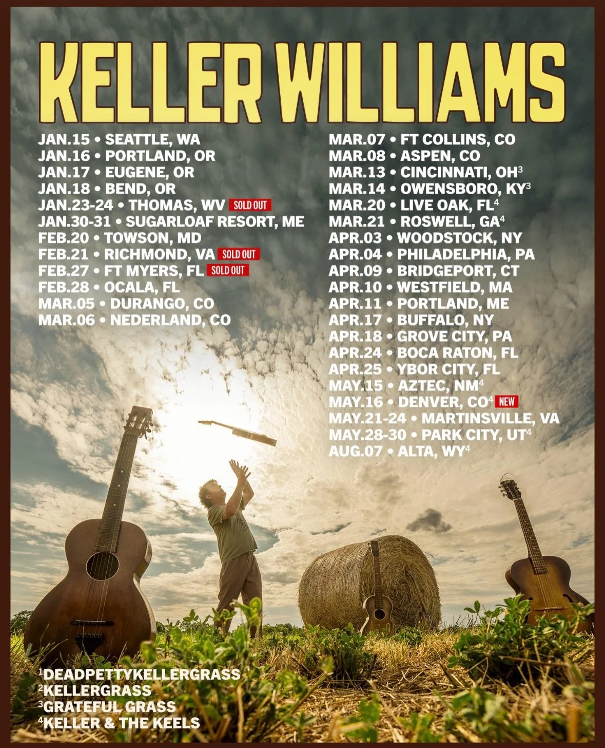 📣 2026 Let&rsquo;s do it! Celebrate Your Youth! 
⁉️Where are you catching Keller &amp; where should he head next⁉️👀 ➡️

#kellerwilliamsmusic