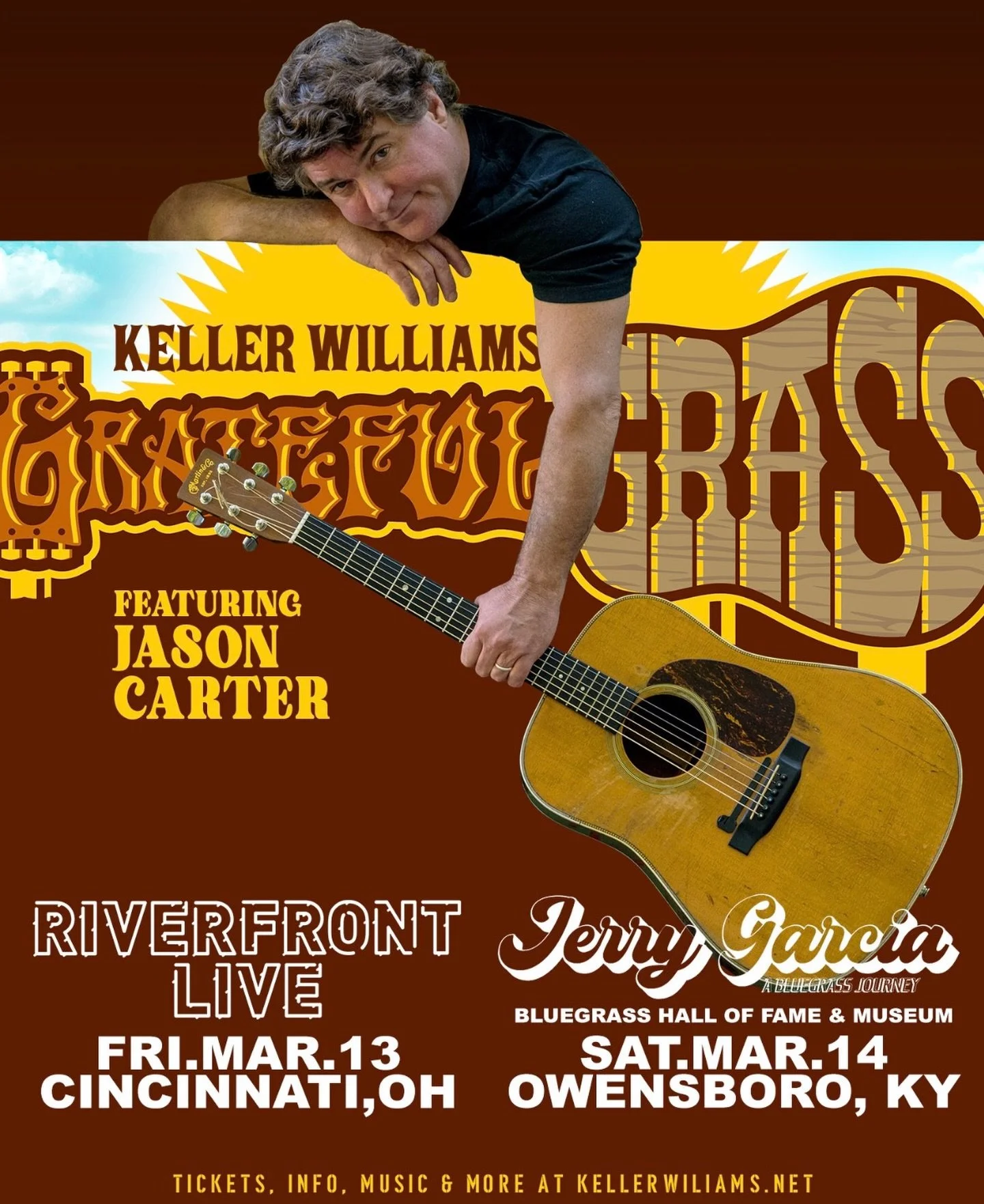 📣 OHIO + KENTUCKY! Keller&rsquo;s Grateful Grass featuring @jasoncarterfiddle 🎻 is headed your way! 

3/14 @riverfrontlivecincy  Cincinnati, OH

3/15 @bluegrasshall Owensboro, KY

#kellerwilliamsgratefulgrass 
#jasoncarterfiddle 
@gravyboatjohnson 