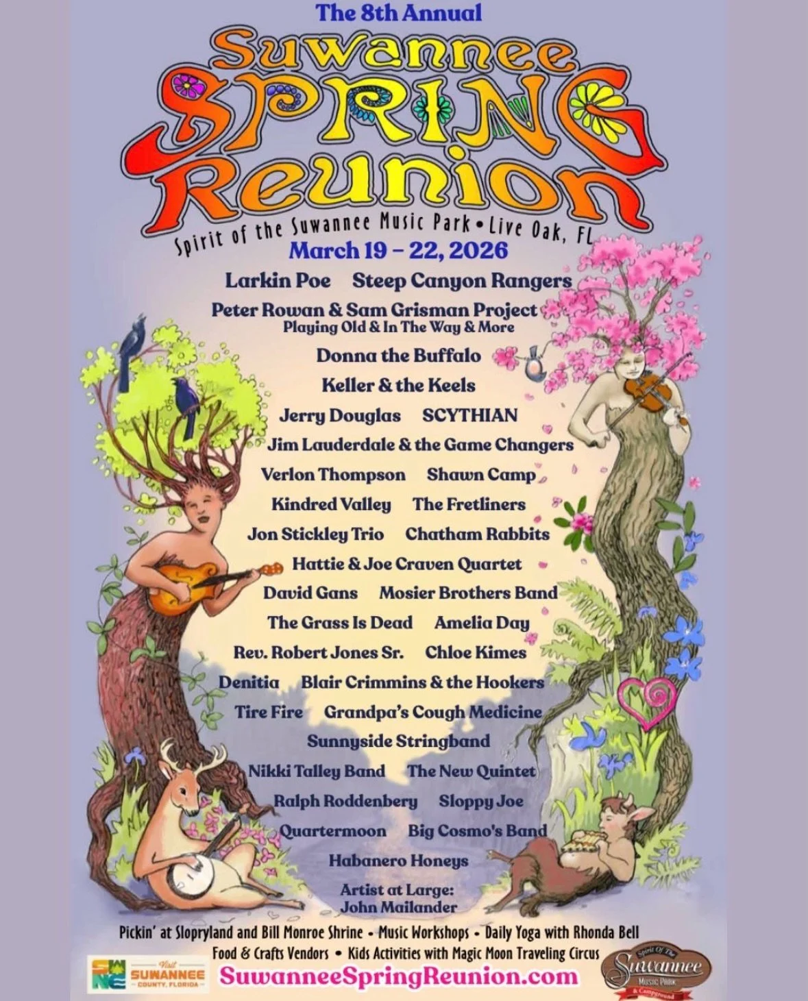 @suwanneespringreunion daily schedule out now! ➡️
👁️Keep an eye out for more #kellerandthekeels news coming March 3rd! 

@suwanneemusicpark @larrykeel