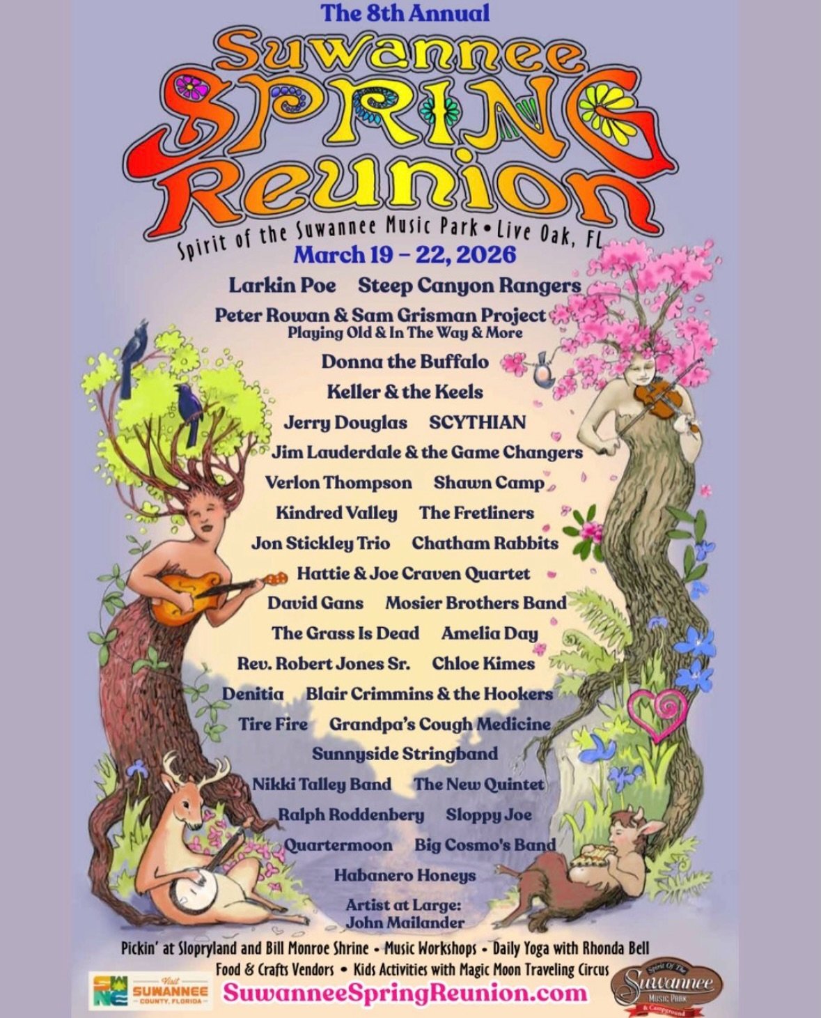 @suwanneespringreunion daily schedule out now! ➡️
👁️Keep an eye out for more #kellerandthekeels news coming March 3rd! 

@suwanneemusicpark @larrykeel
