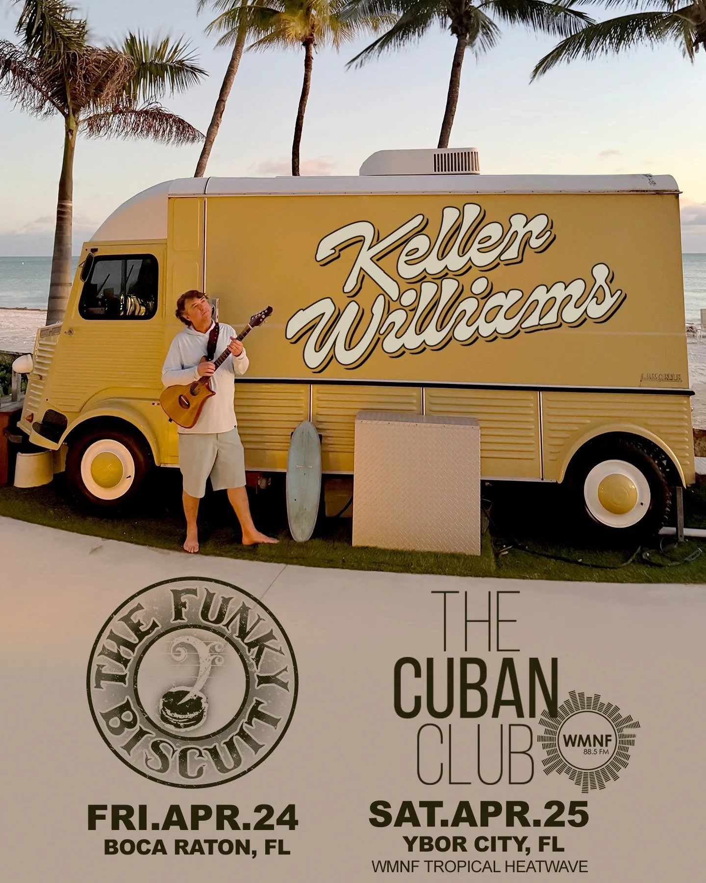 🌴☀️🌊 FLORIDA! Headed back NEXT weekend!

🎶 Friday 4/24 Boca Raton @thefunkybiscuit 

🕺Saturday 4/25 Tampa/Ybor City @wmnf885 Tropical Heatwave at the @cubanclubtampa