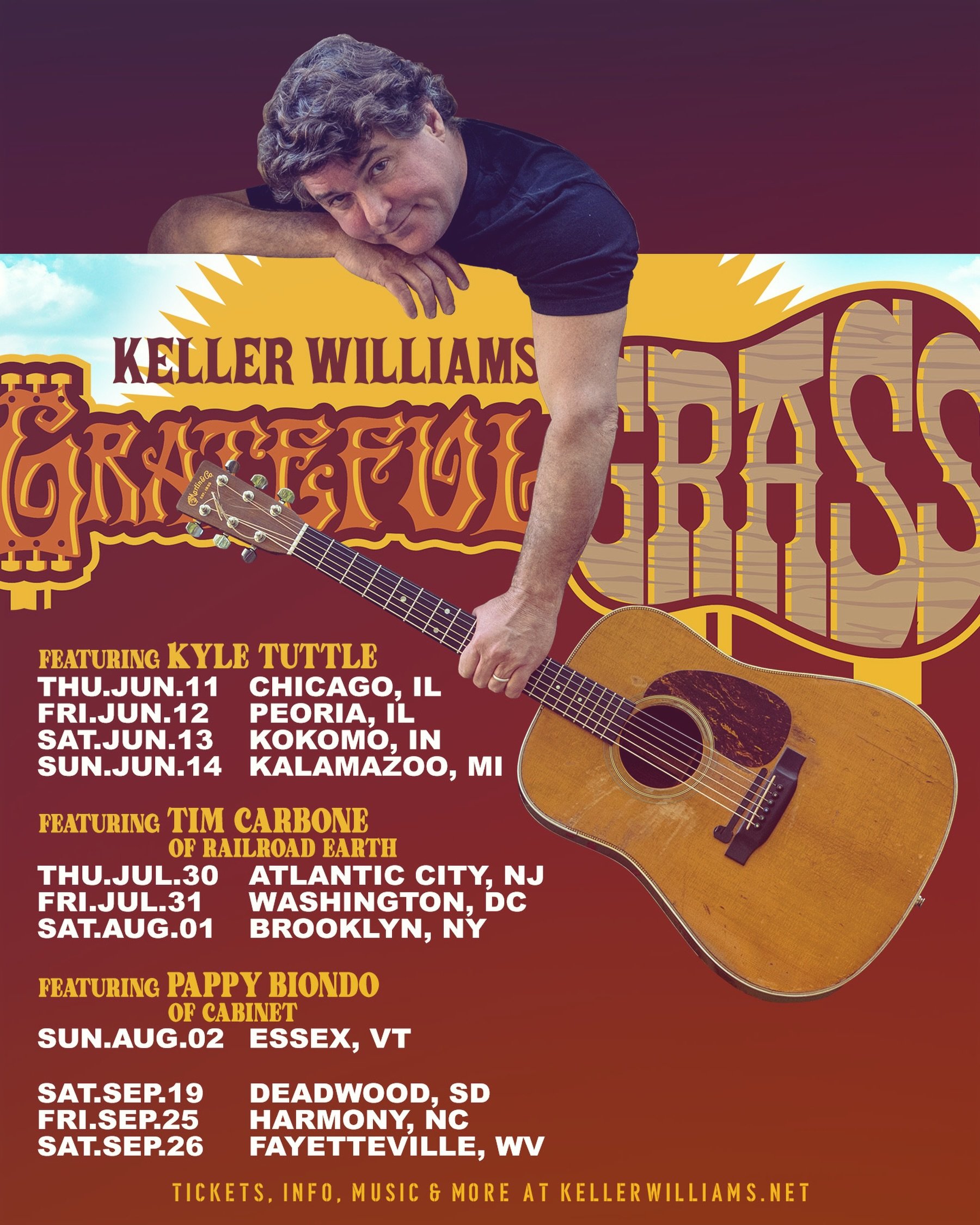 ⚡️Get Your Grass On ⚡️
Rolling out this summer with the Grateful Grass crew - featuring members of the @hillbenders &amp; @gravyboatjohnson - plus special guests @kyletuttlebanjo Tim Carbone &amp; Pappy Biondo joining select shows along the way. 

@g