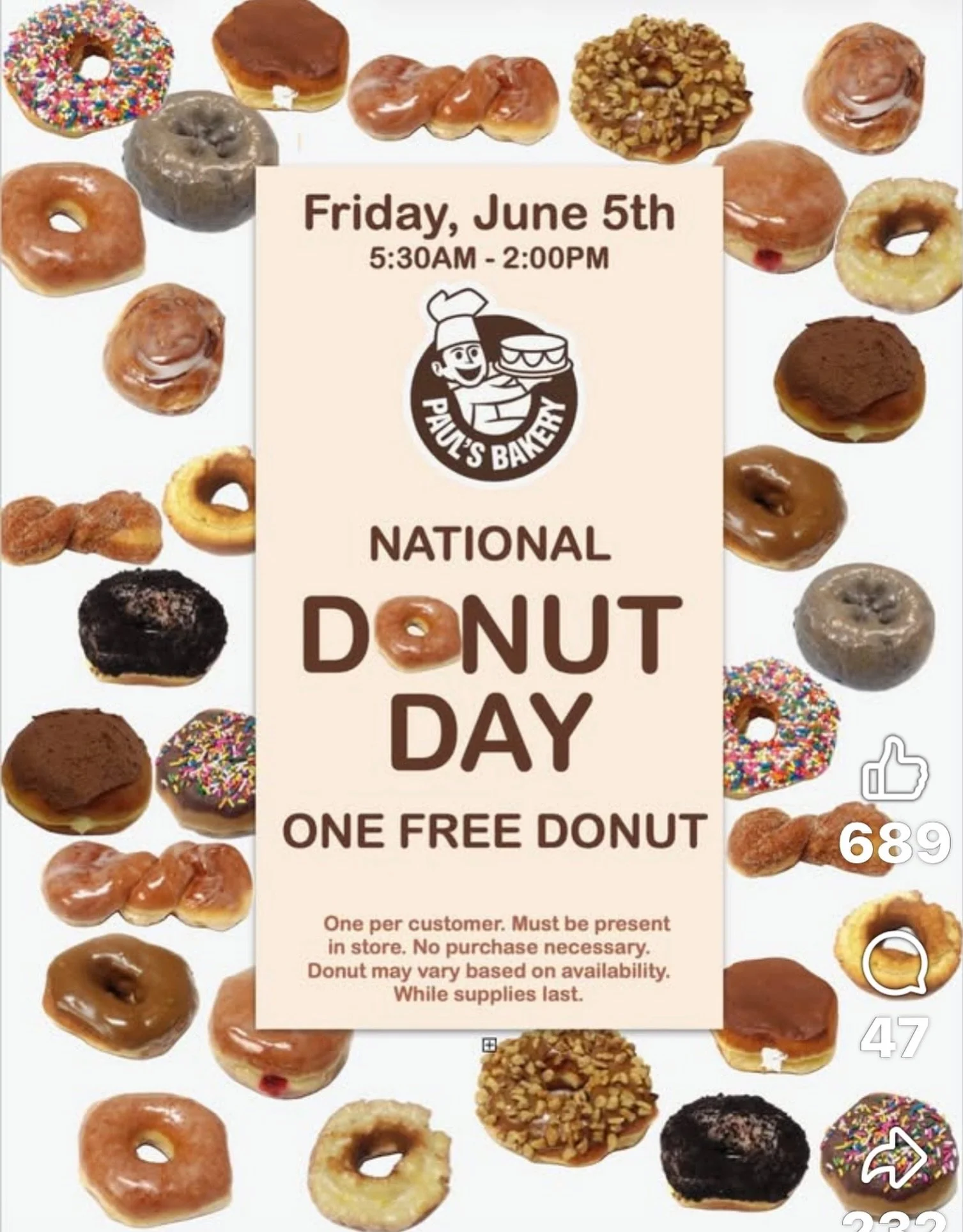 ❤️🍩 😋🎶🔊 #paulsbakeryfxbg 
Happy #nationaldonutday

@fxbgdonuts