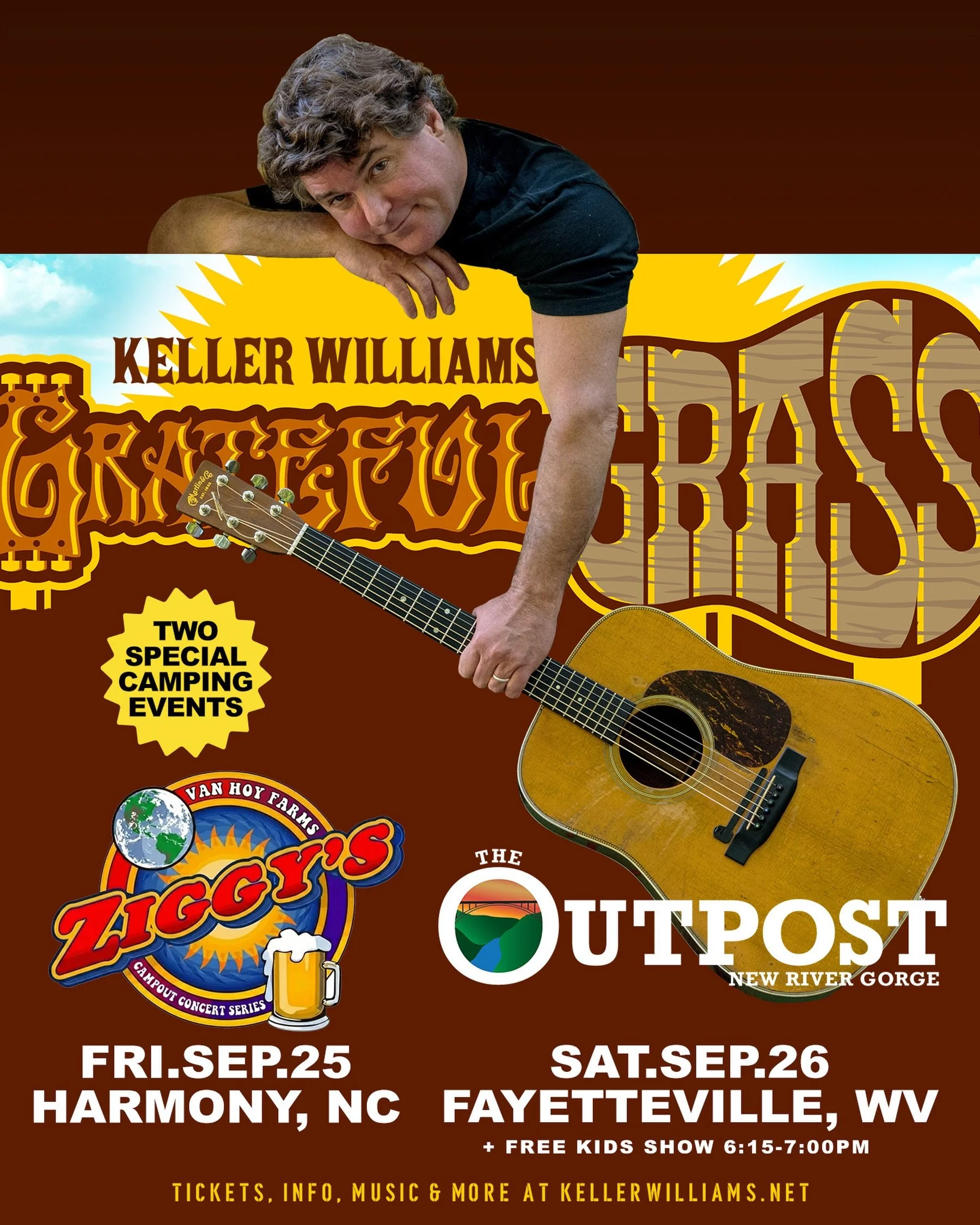🎟️ NC + WVA GRATEFUL GRASS TICKET GIVEAWAY! 
🍂 Get ready for Fall, ya&rsquo;ll
2️⃣ fall shows w/ option to camp on site + 2️⃣ chances to win!

TO ENTER:
👍 LIKE this post
↗️ SHARE + TAG your Keller-loving friends
💬 COMMENT NC or WV + tell us where