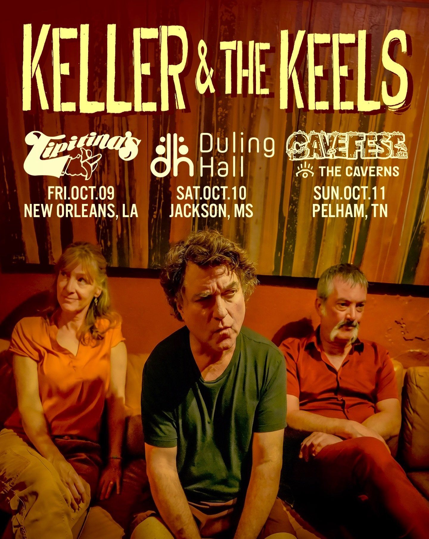 📣 Louisiana, Mississippi &amp; Tennessee THIS weekend! Who are we gonna see👀

@dulinghall 
@tipitinas 
@cavefesttn 

#kellerandthekeels 
@larrykeel #jennykeel