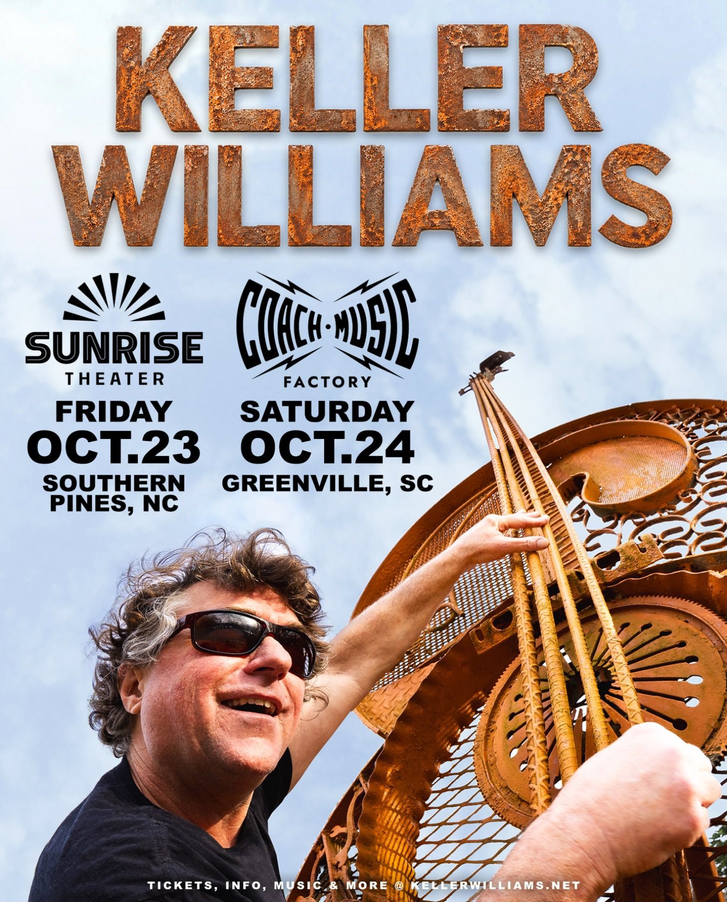 🎟️ NC &amp; SC TICKET GIVEAWAY! 
We&rsquo;re giving away a pair of tickets to each show! 🎉

📍 10/23 &bull; Southern Pines, NC &bull; @sunrise.theater 
📍 10/24 &bull; Greenville, SC &bull; @peacecenter #coachmusicfactory 

To enter:
👍 Like and sh