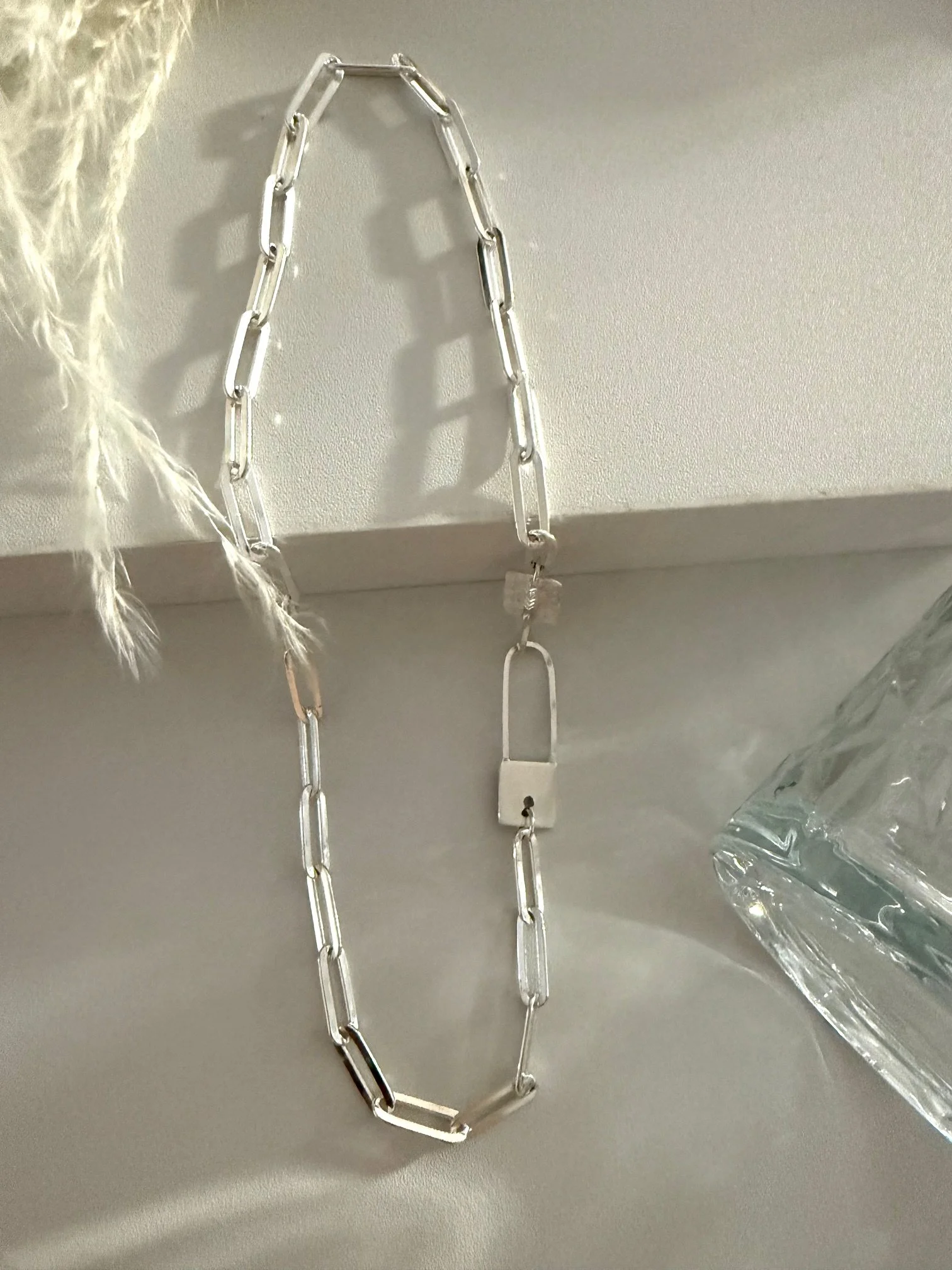 Thick Paperclip Neck w homeade clasp.jpeg