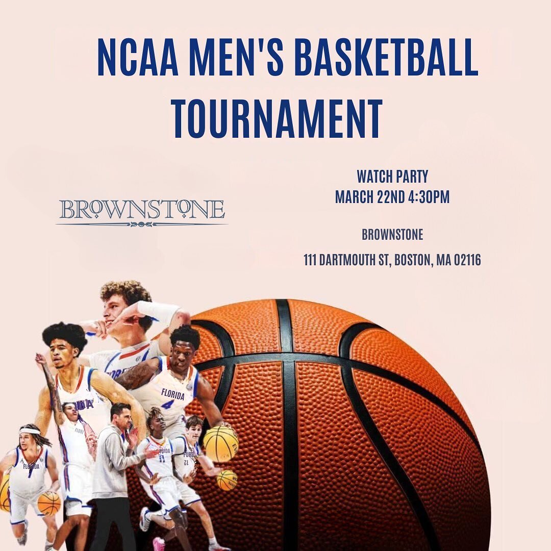 Join us on Friday at 4:30pm at @brownstoneboston to watch the Gators in the Big Dance! RSVP at the link in our bio.