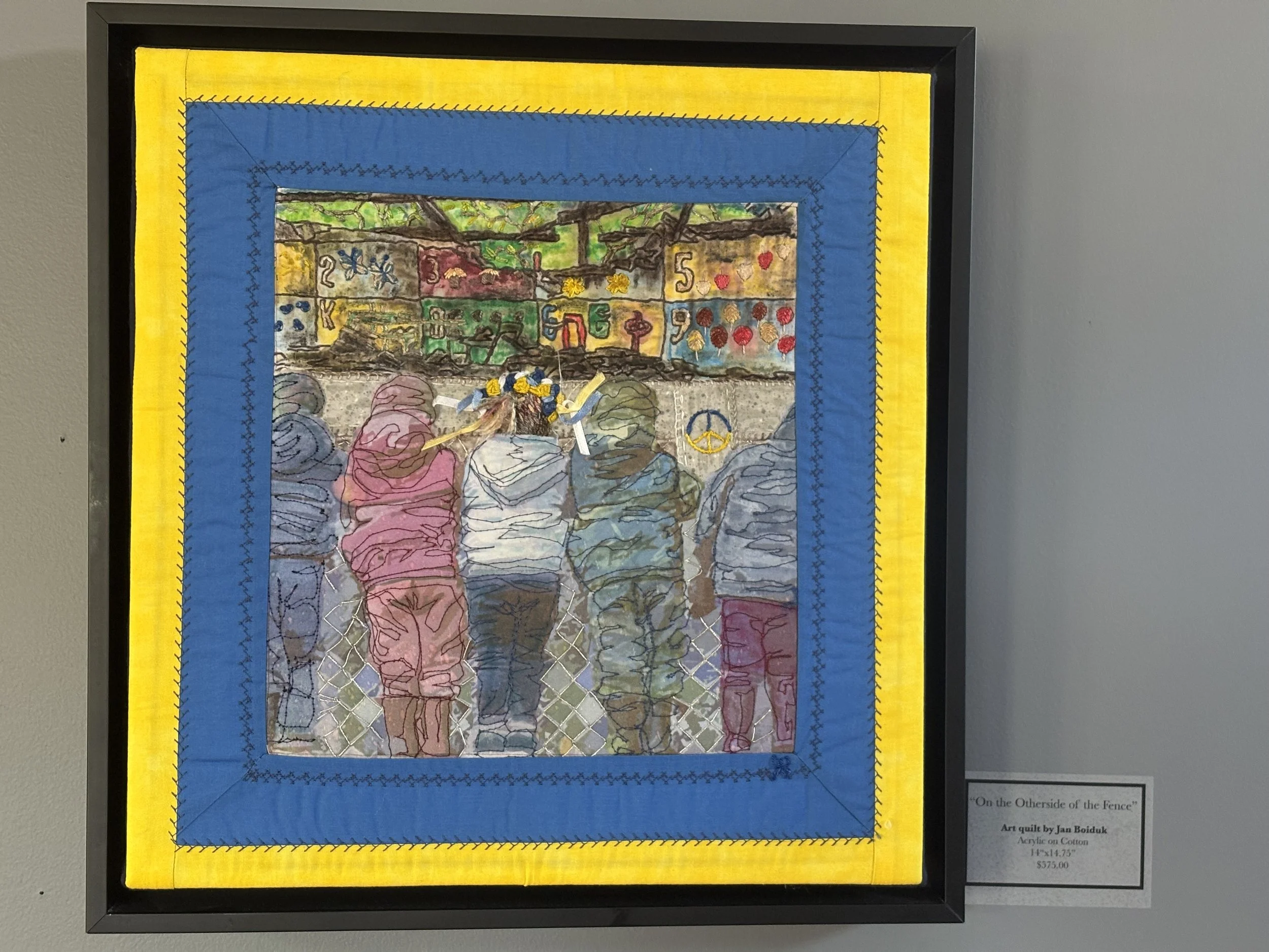 On The Other Side of The Fence Acrylic on Cotton $575 by Jan Boiduk