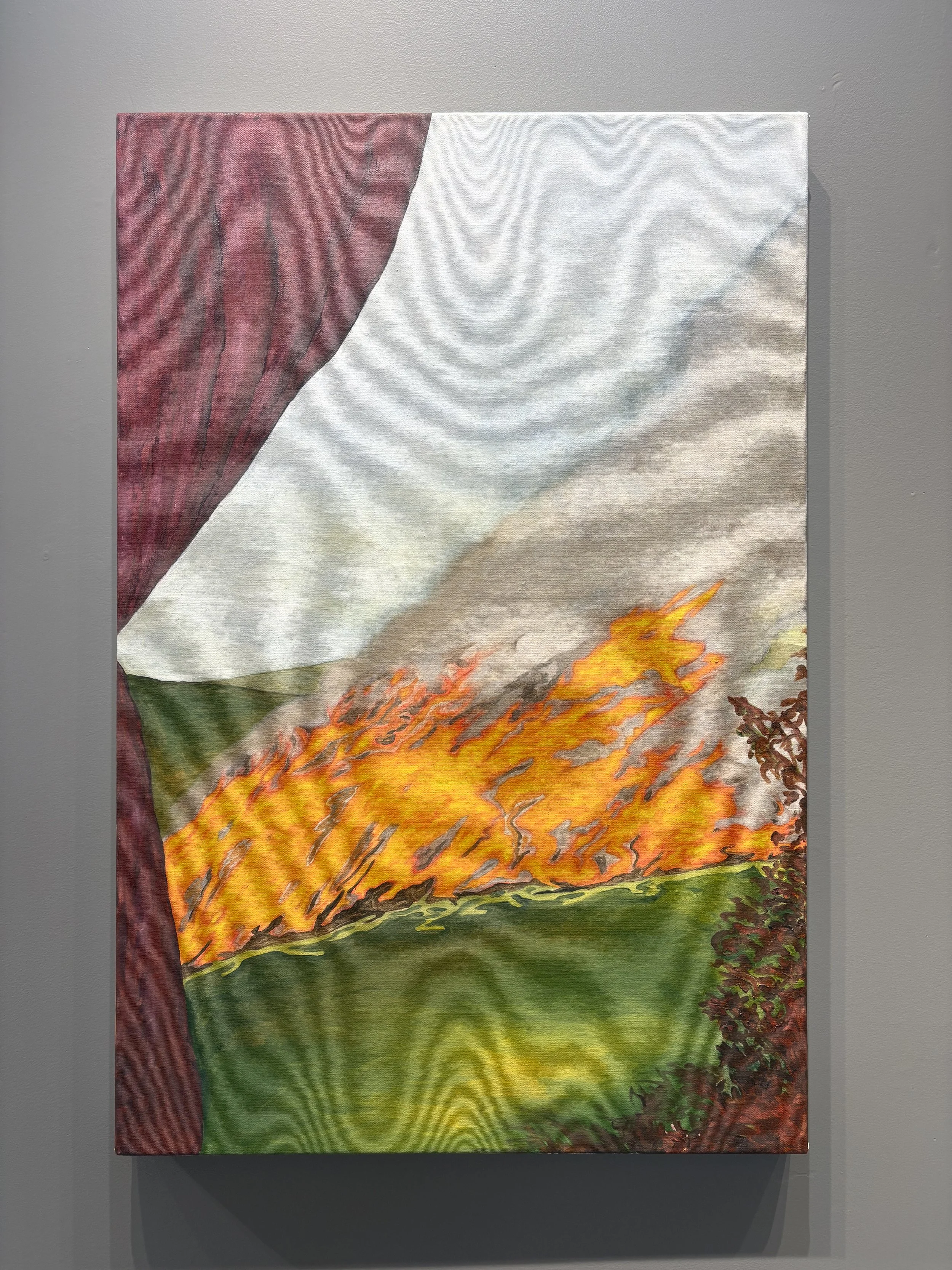 Red Evening 24x36 Oil