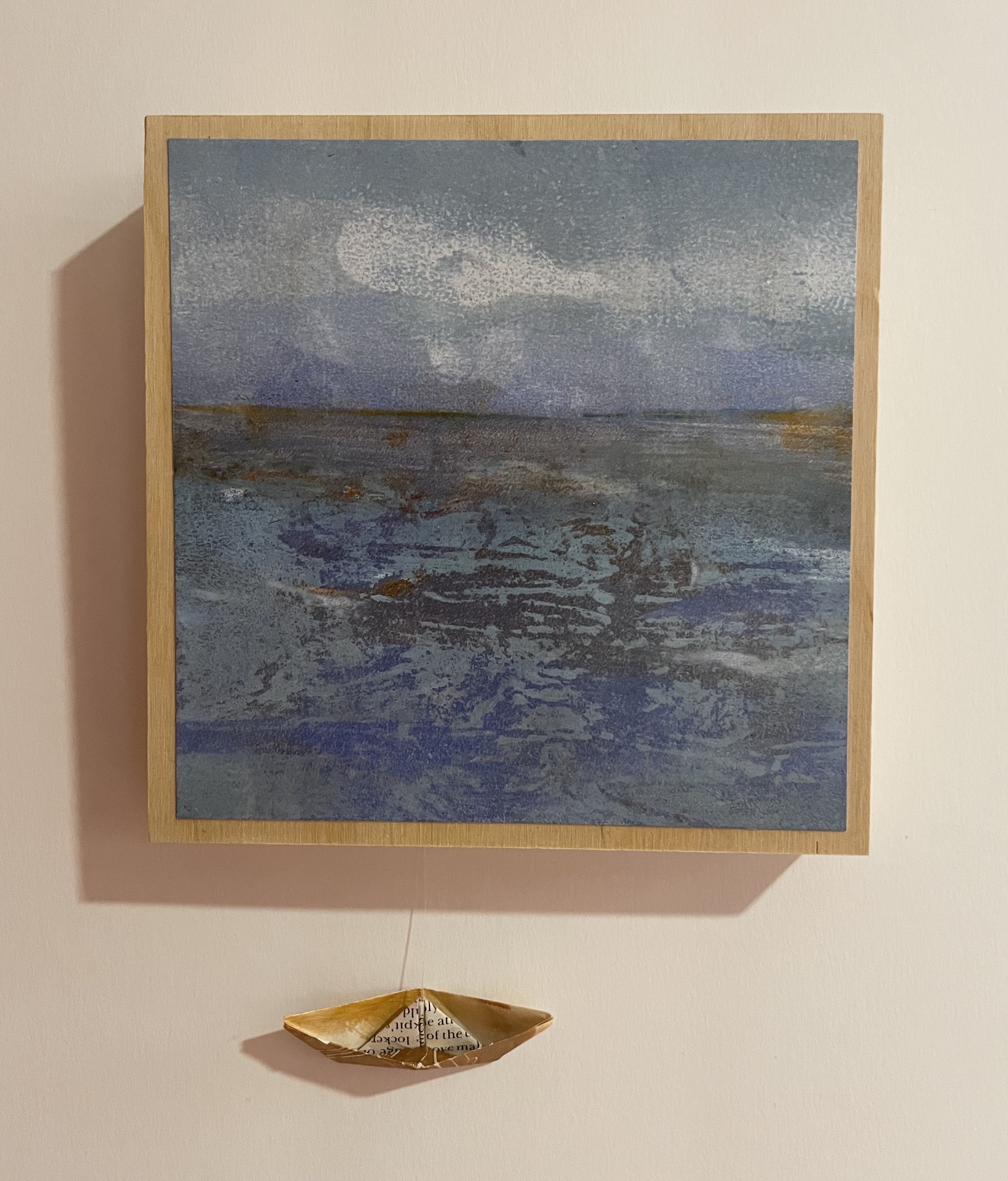Andrea Pottyondy
Maritime Melody with Dream Boat 1
Monoprint on Panel, Origami Boat
$100