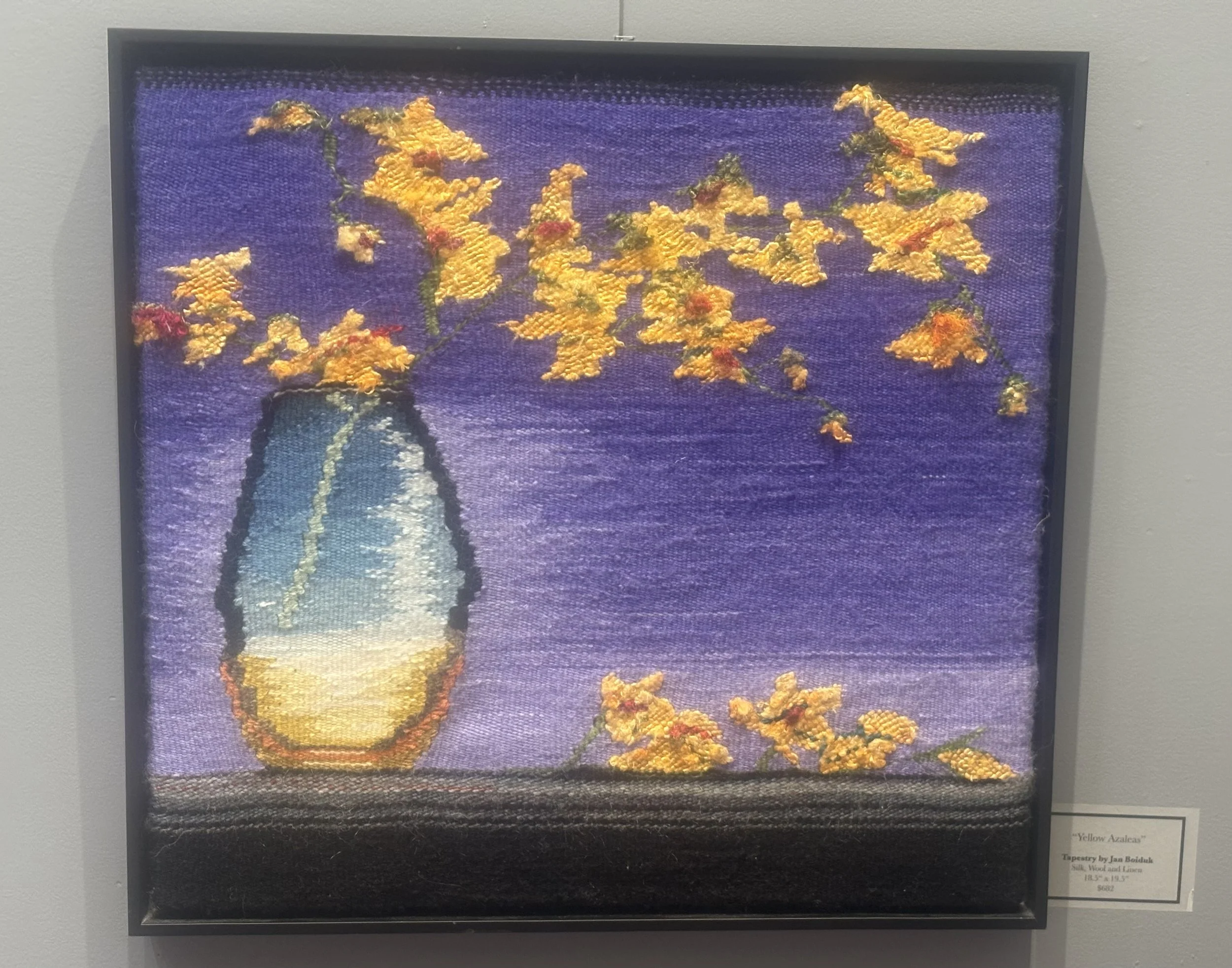 Yellow Azaleas    Silk, Wool, Linen 
$682 by Jan Boiduk