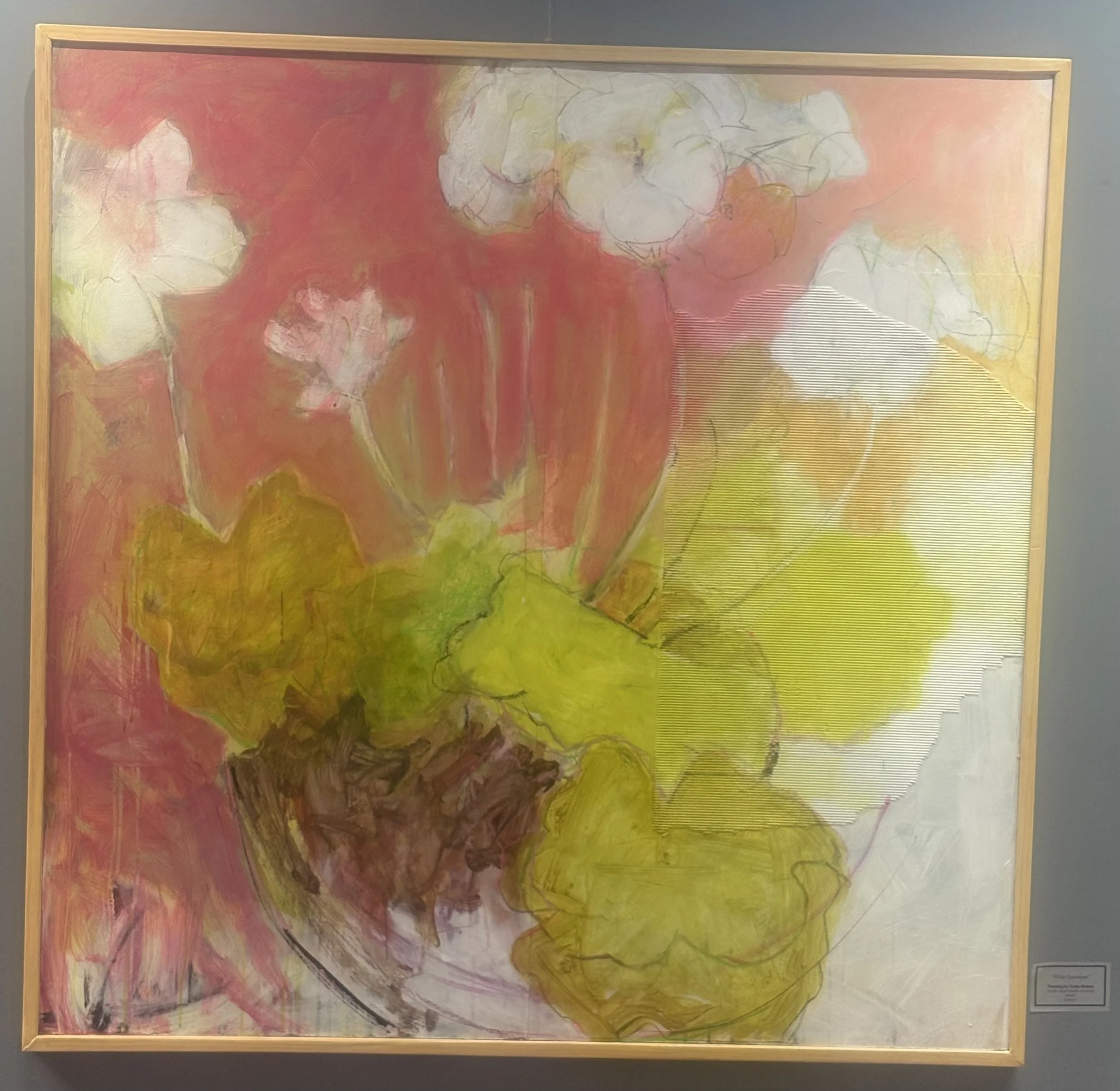 White Geranium Acrylic Mixed Media $1850 by Cathy Dalton