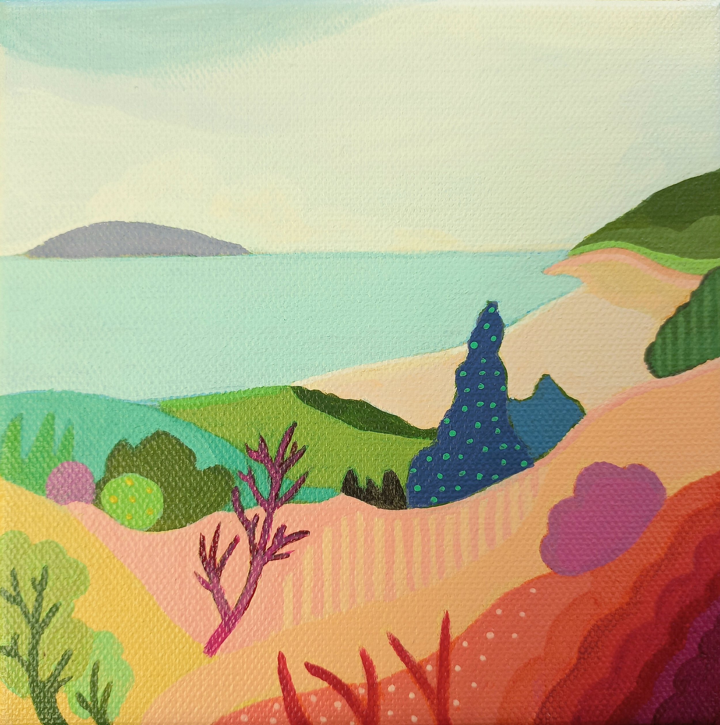 Kim Floyd
Island View With Blissful Vegetation
Acrylic on Canvas
$165