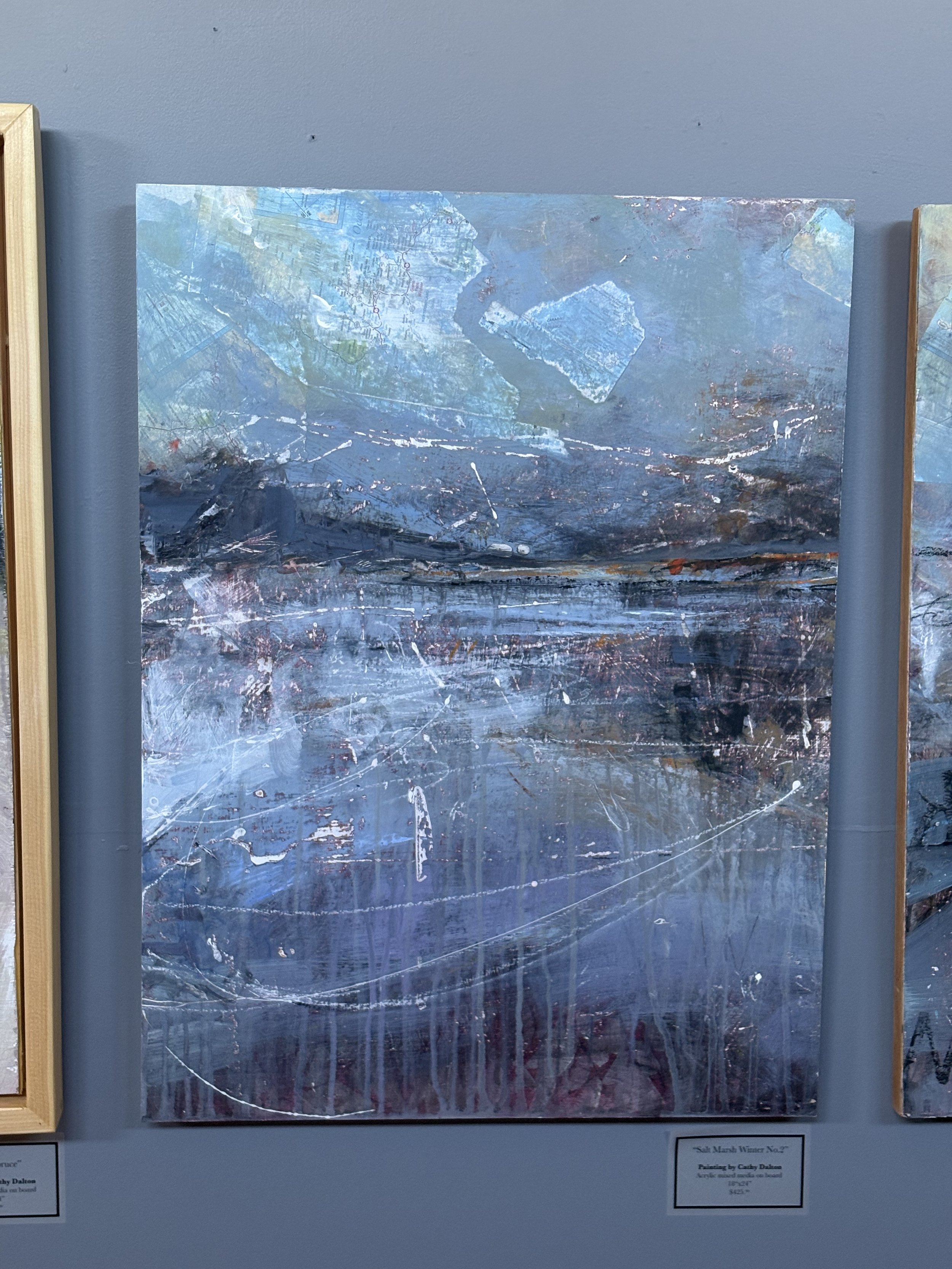 Winter Salt Marsh #2 Acrylic Mixed Media $425 by Cathy Dalton