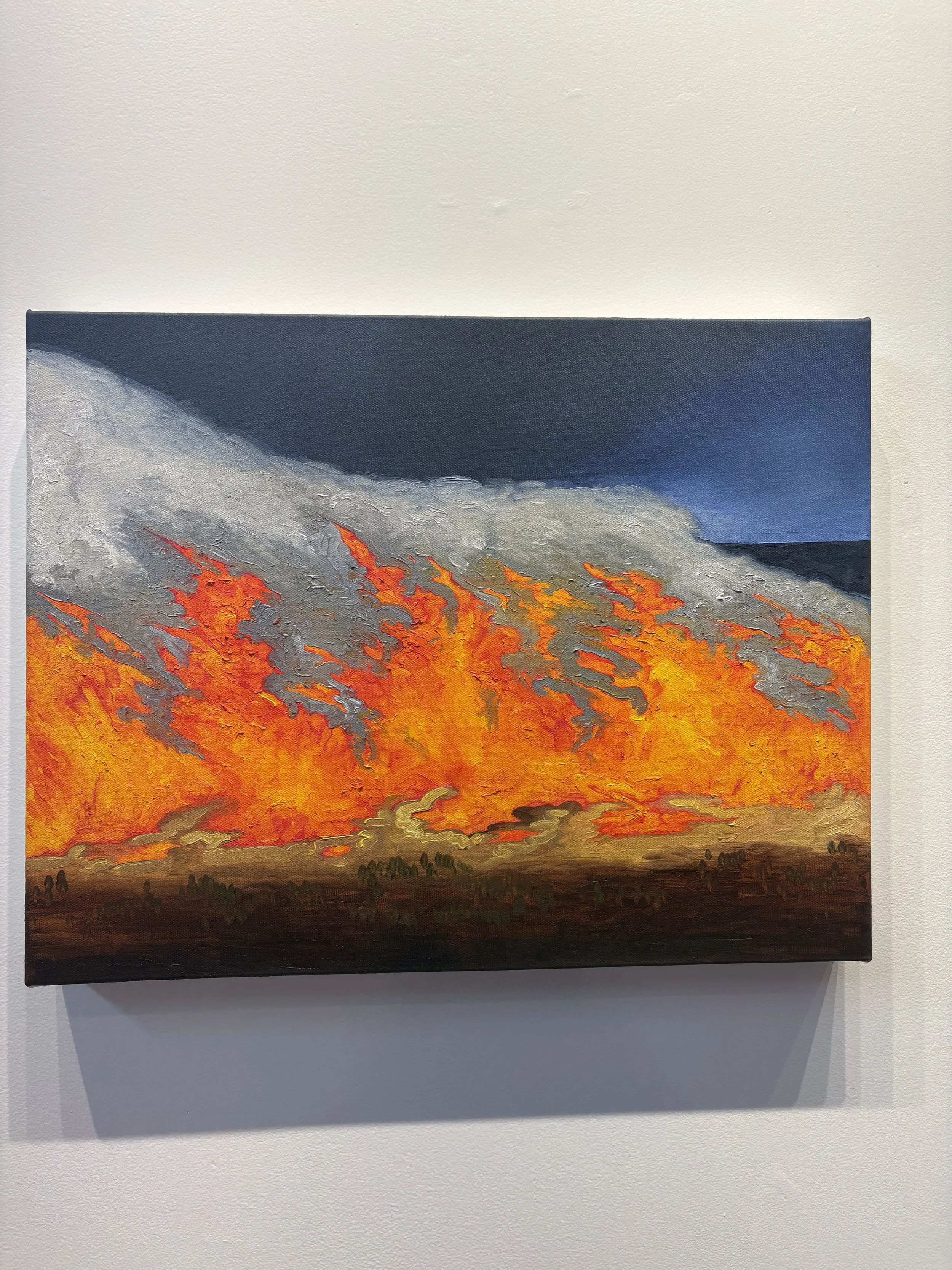 Fire In The Evening 14x18 Oil