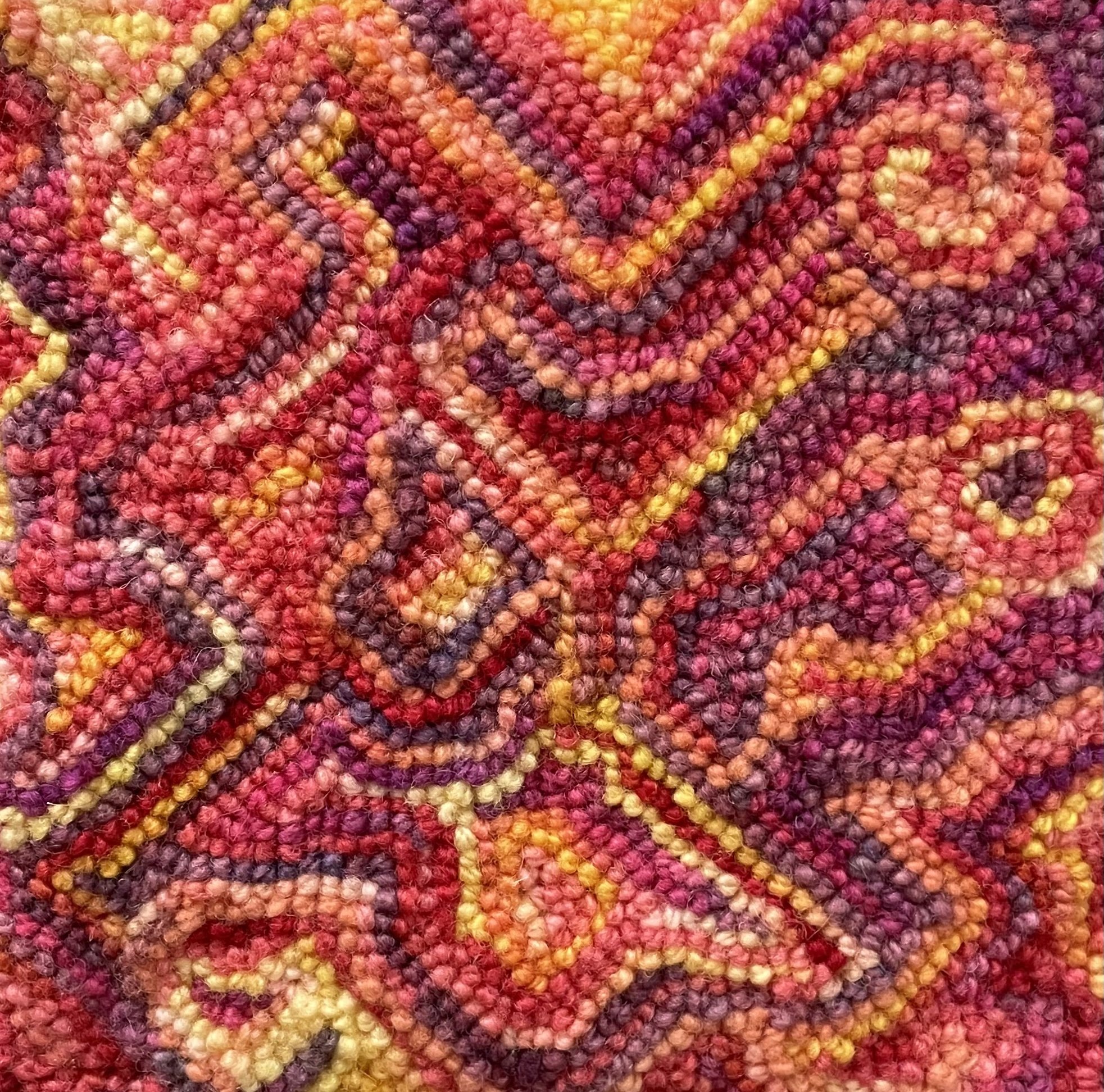 Catherine Robichaud
Blazing Sky
Wool Yarn Hooked on Linen on Canvas
$65