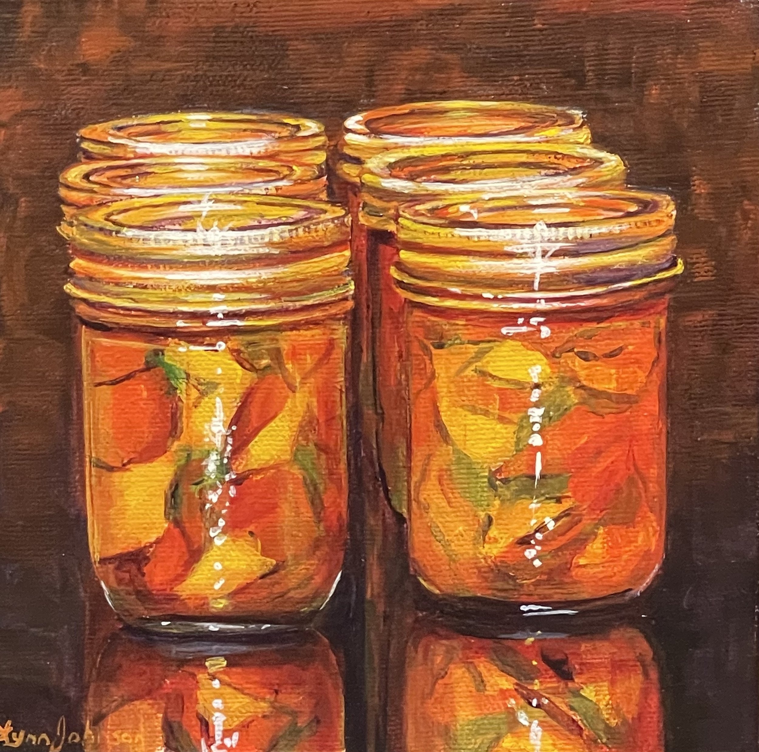Lynn Johnson
Six Pack Pickled Peppers
Acrylic on Canvas
$125