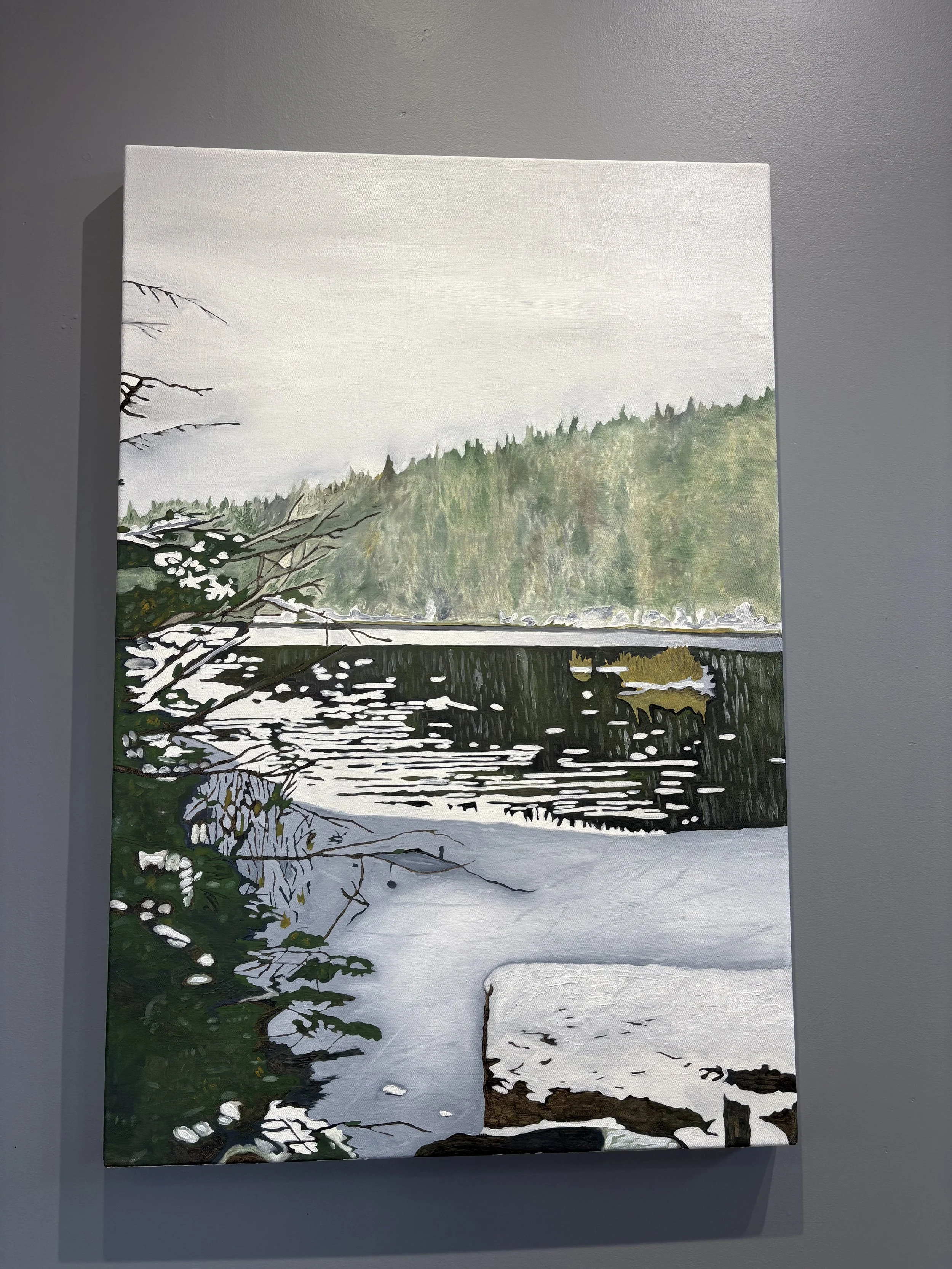 The Lake of the Black Mountains - Oil on Canvas 24x36 $350