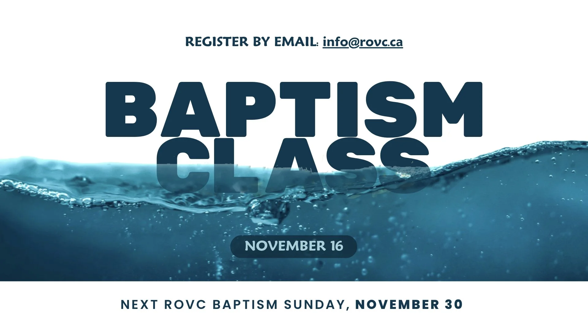 BAPTISM CLASS