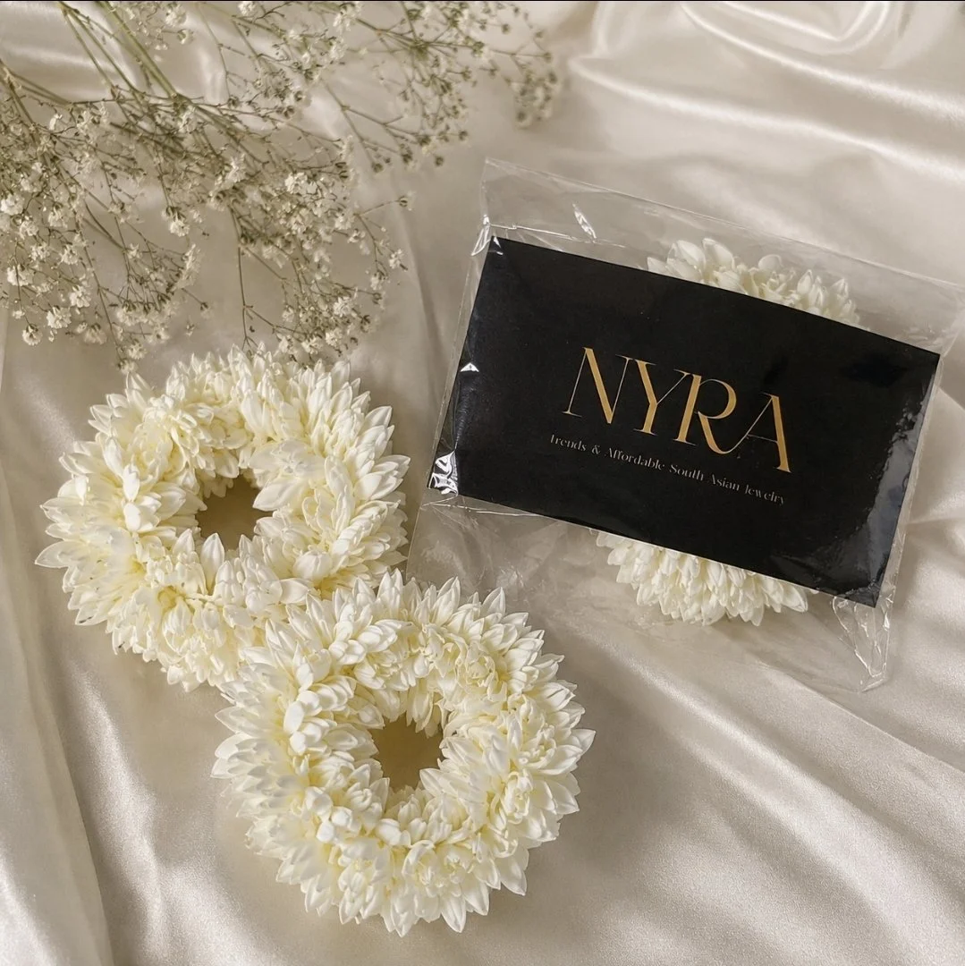 Faux Jasmine Hair Scrunchie