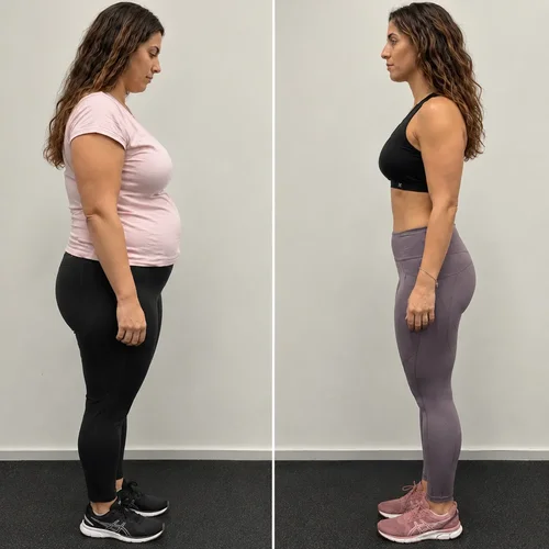 Zarah before and after her toning and confidence transformation