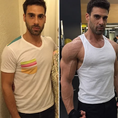 David before and after his four-month transformation