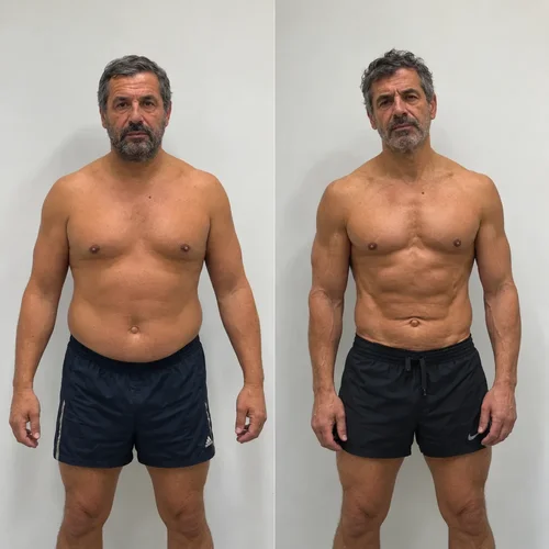 Mohammed before and after his strength and fitness transformation