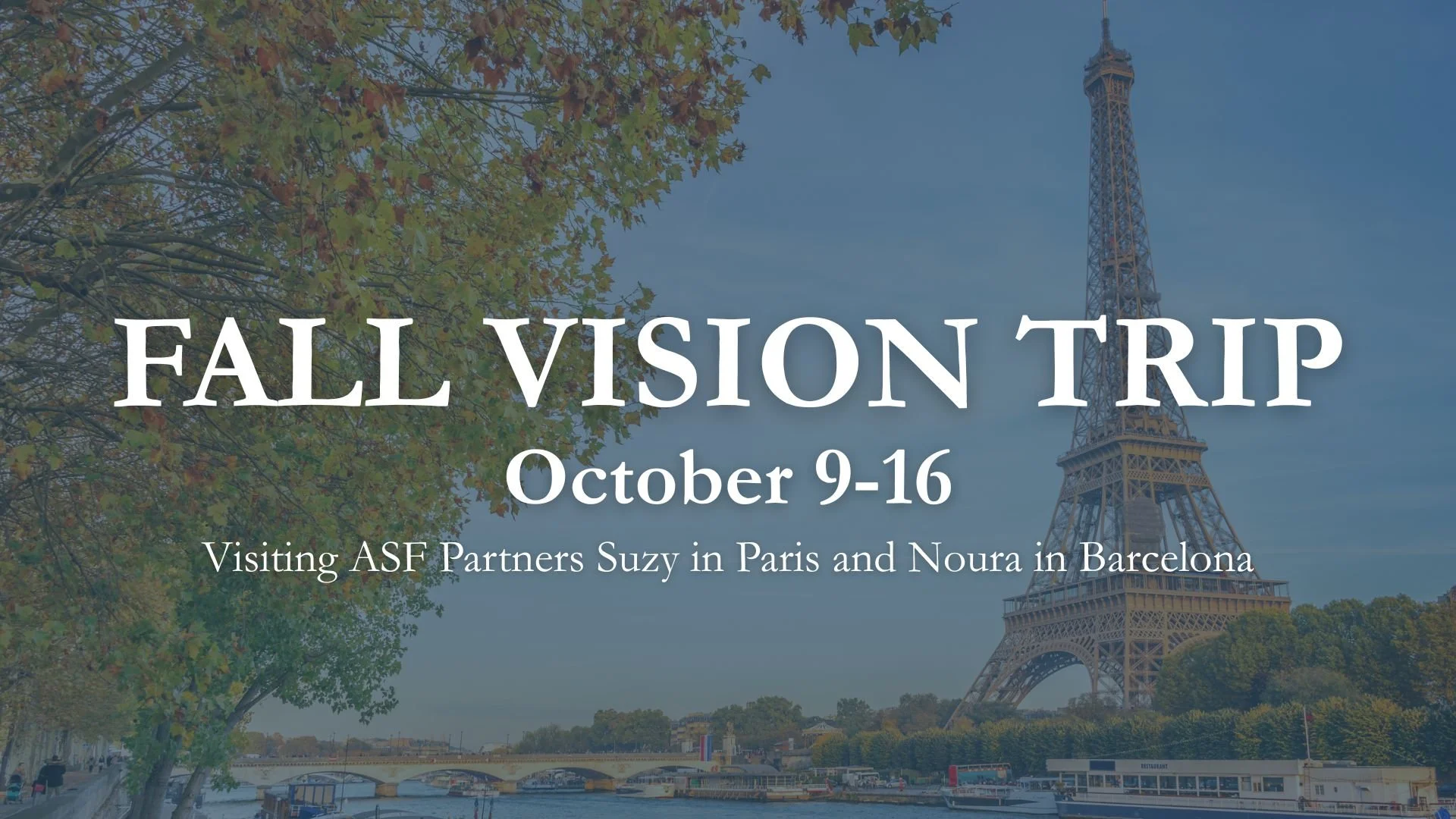 Fall Vision Trip: October 9-16, 2026