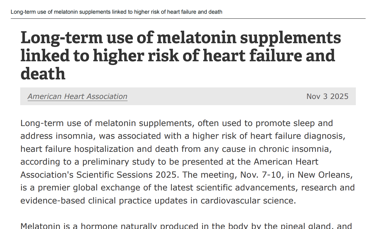 The Fear of Sleeping Pills Part II: Melatonin, Heart Failure, and the Subtle Art of Not Panicking