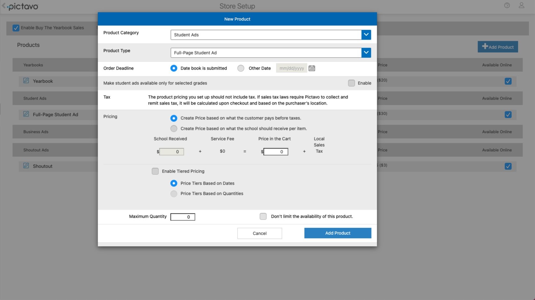 Buy The Yearbook Store Setup — PICTAVO HELP