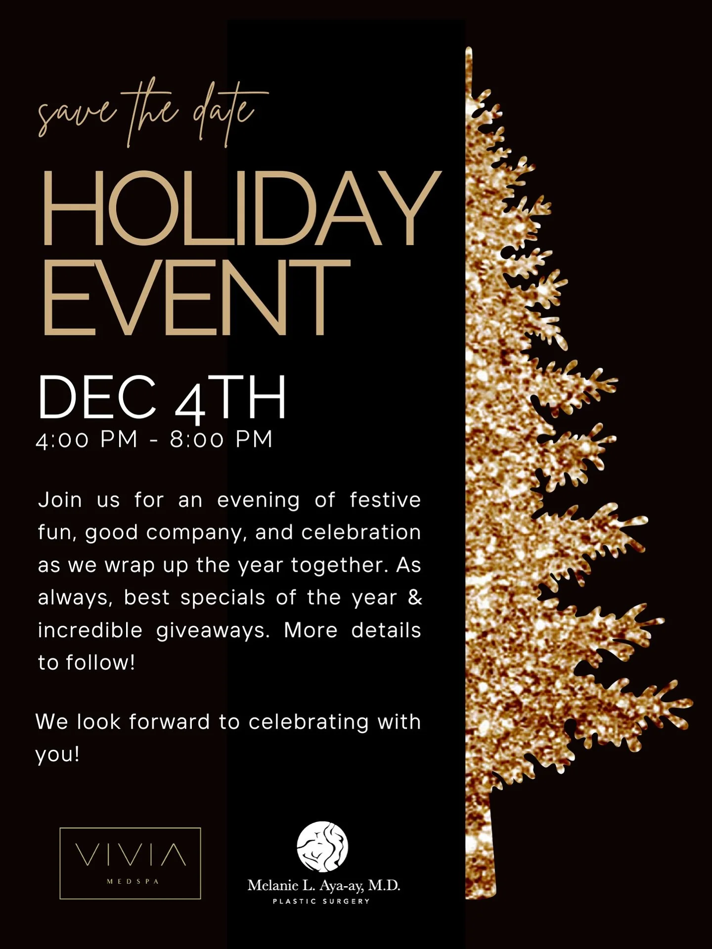 Mark your calendars 🎄 Our Holiday Party is coming up!
Join us for a night of fun, festivities, and our BIGGEST sale of the year 
You don&rsquo;t want to miss this! 🎉
&hellip;stay tuned for Black Friday for all the deal to be announced