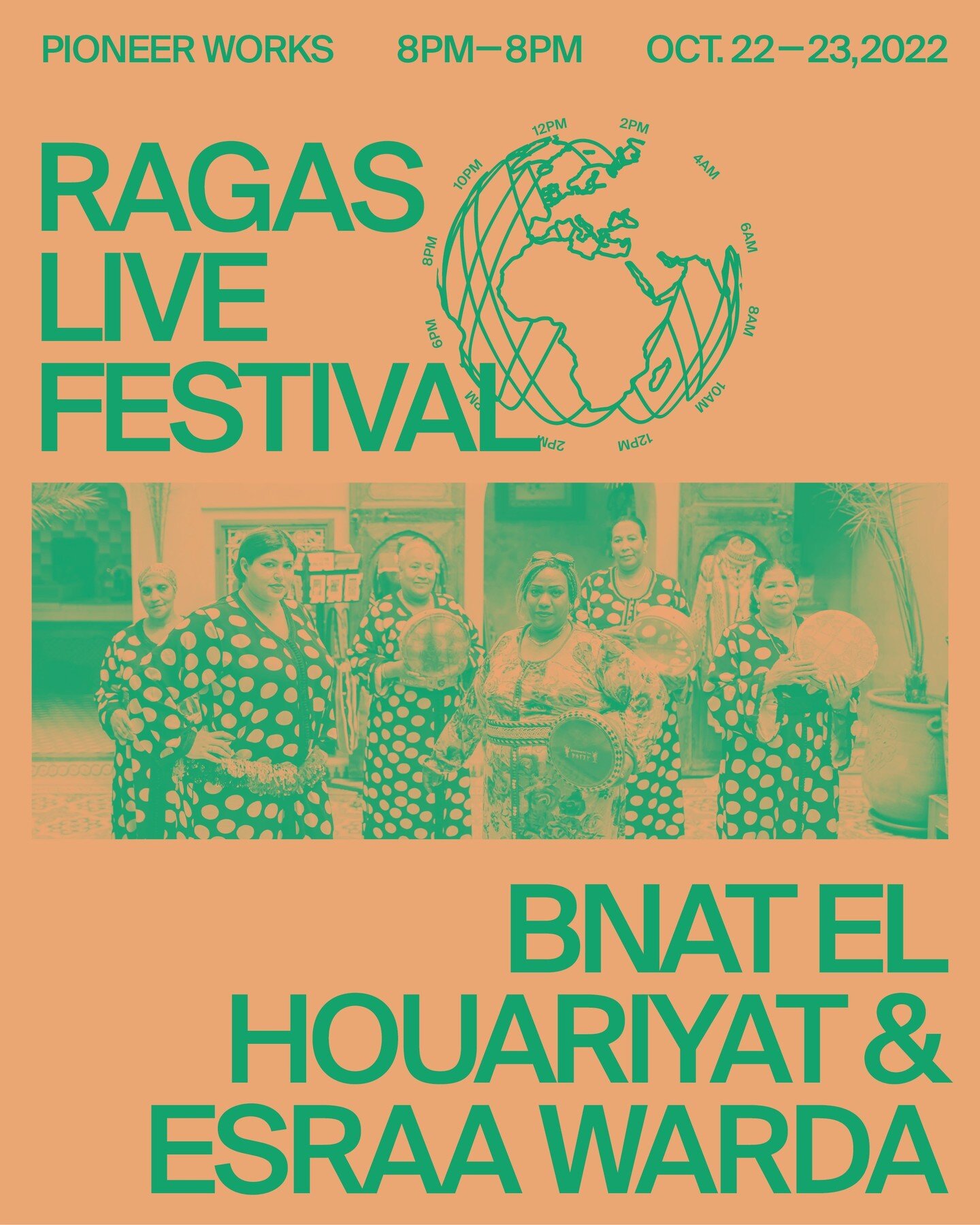 After selling out both of their shows at Habibi Festival 2022, New Yorkers have one more chance to catch @bnat_elhouariyat this weekend at the @ragaslivefestival at @pioneerworks! 
*
This 24-hour festival features a phenomenal lineup of raga-inspired