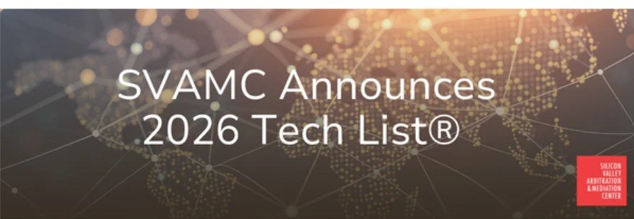 SVAMC Announces 2026 Tech List® as Demand Grows for Neutrals Handling Complex Technology and AI Disputes