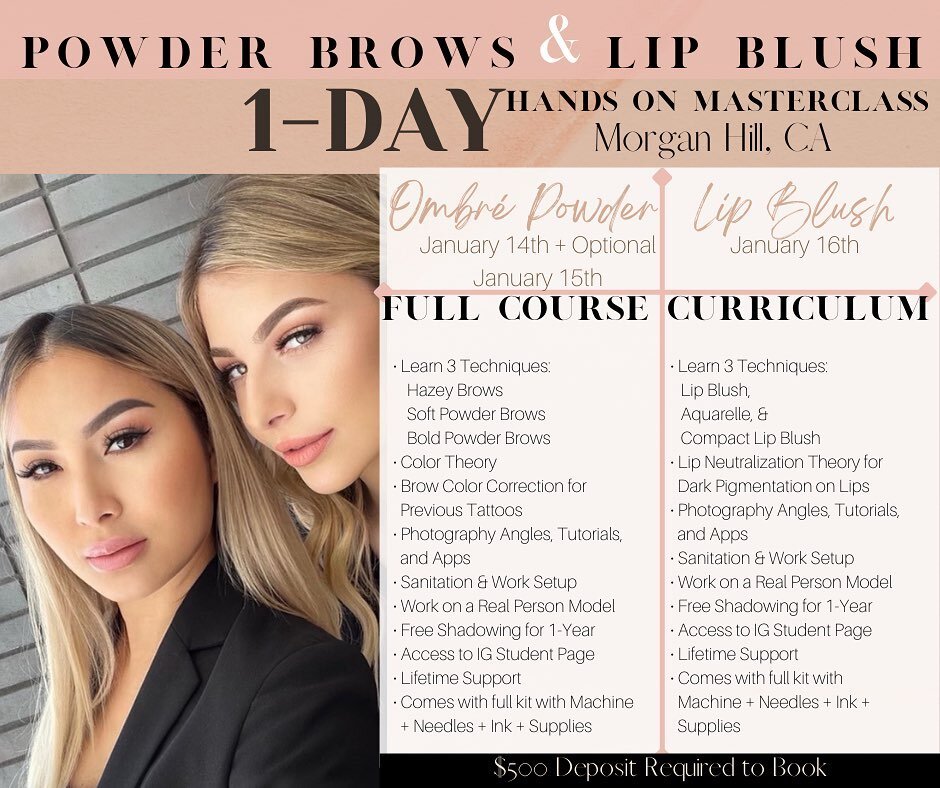 We&rsquo;re kicking off the New Year with amazing opportunities to create growth in the Permanent Makeup industry ✨

No more not getting your $ worth in one of those classes without kits or models 🙄

Join @forevernaimee &amp; I in January&rsquo;s Ma