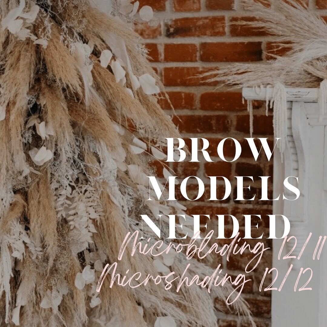 Santa came early 🎄

Models needed this weekend - done by me &amp; my students! 

Must
&bull;Have drier skin type
&bull;Be 18-40
&bull;Have hair on your brows 
&bull;Not be pregnant or breastfeeding
&bull;In good health 
&bull;DM full face photo in g