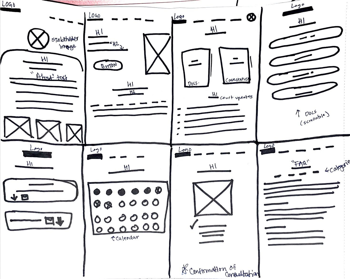 Crazy 8 sketches