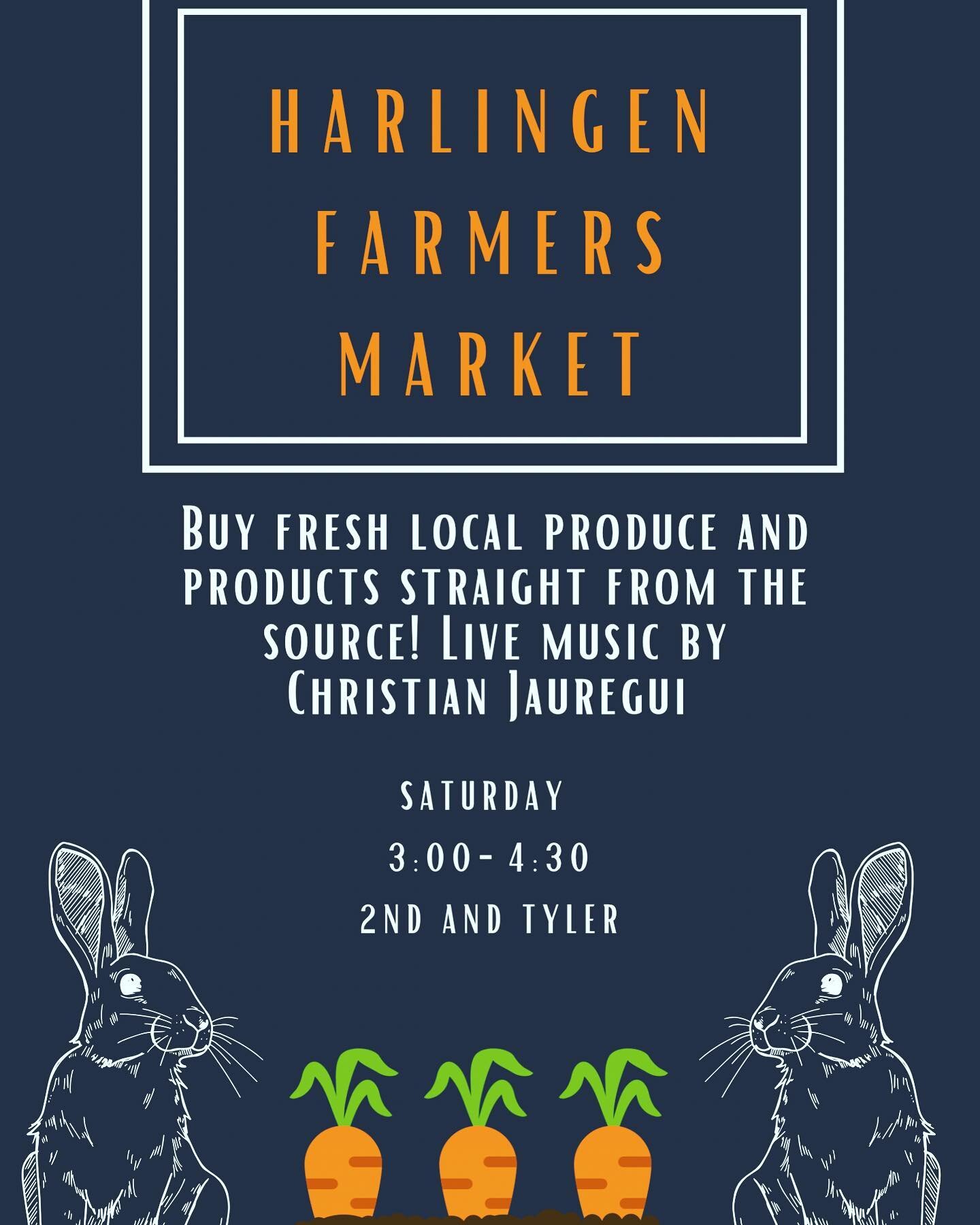 Get all your Easter produce and treats this Saturday at the Harlingen Farmers Market! Coffee, kombucha, vegan treats, baked goods, local strawberries, local produce straight from the farm!