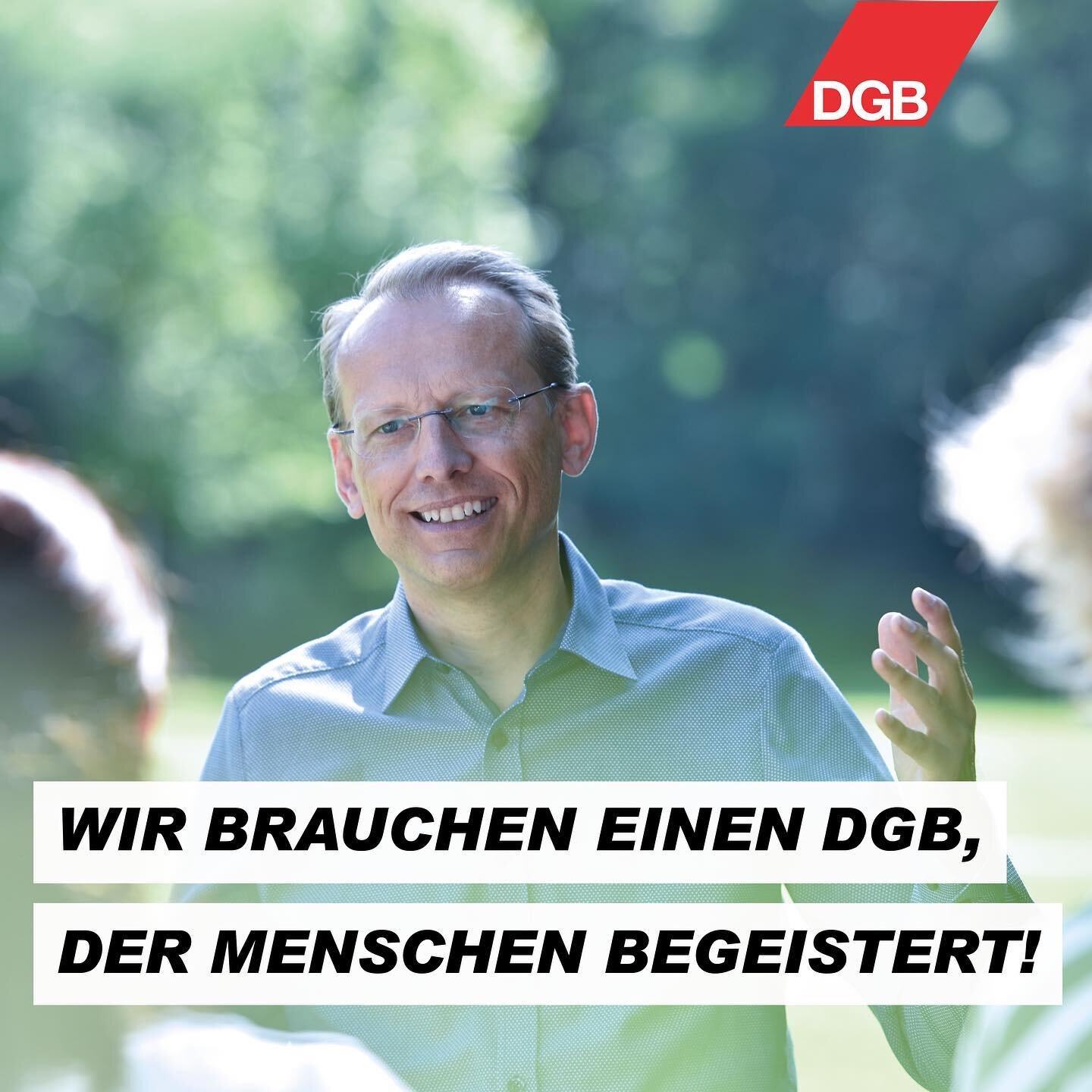 Wir brauchen eine Politik des DGB mit gemeinsamen Visionen und einem grundlegenden Ziel:
eine erstrebenswerte Gesellschaft, die die Grenzen des bestehenden sprengt.
Einen DGB, der die Menschen mitnimmt und begeistert.

#BernhardStiedl #DGB #Bayern #s