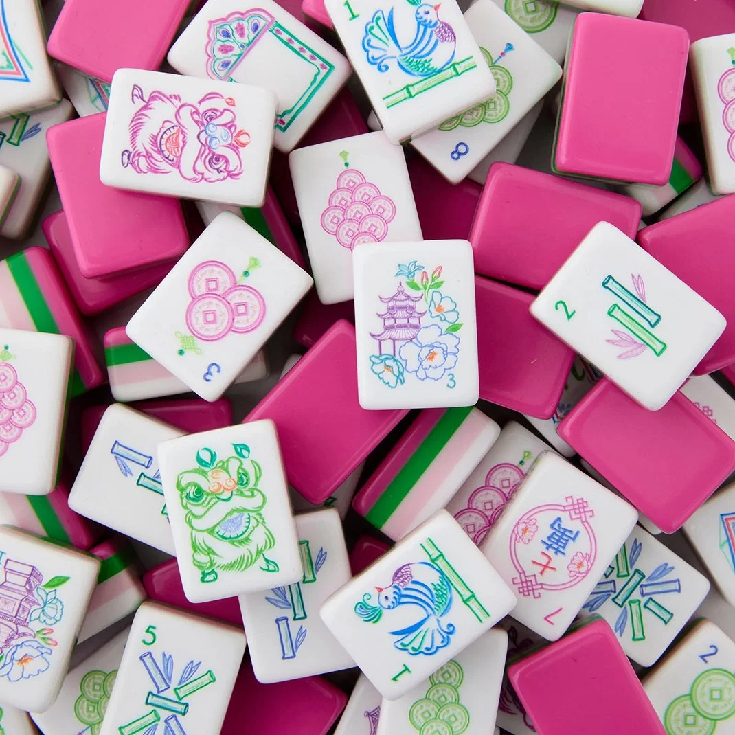 Pink Layered Mahjong Tiles