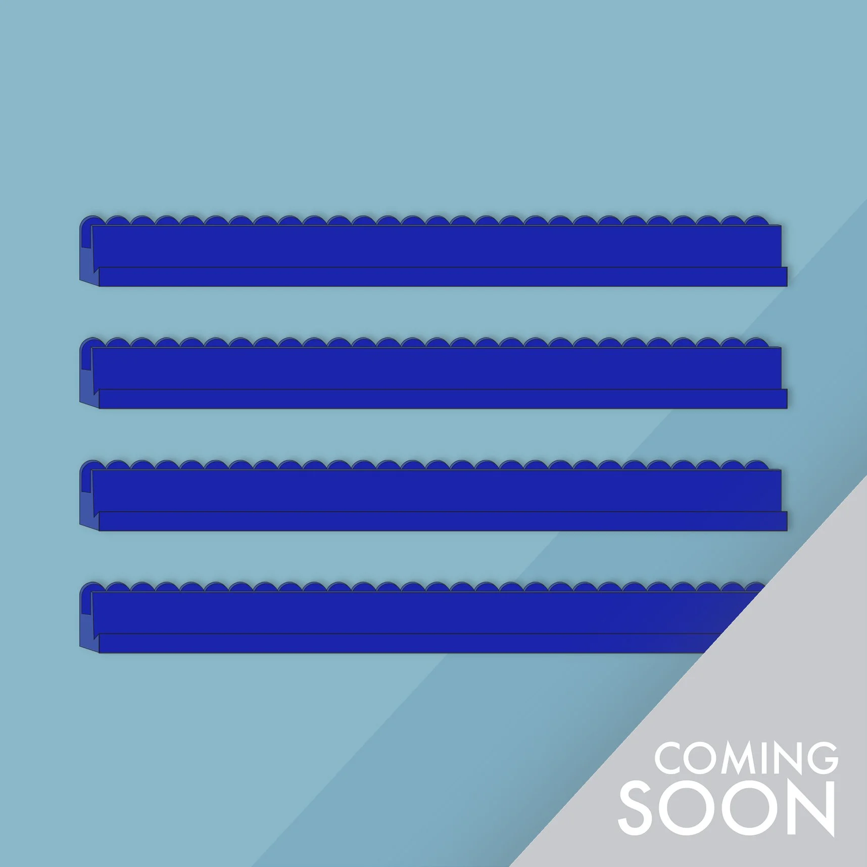 Blue Tile Rack Set