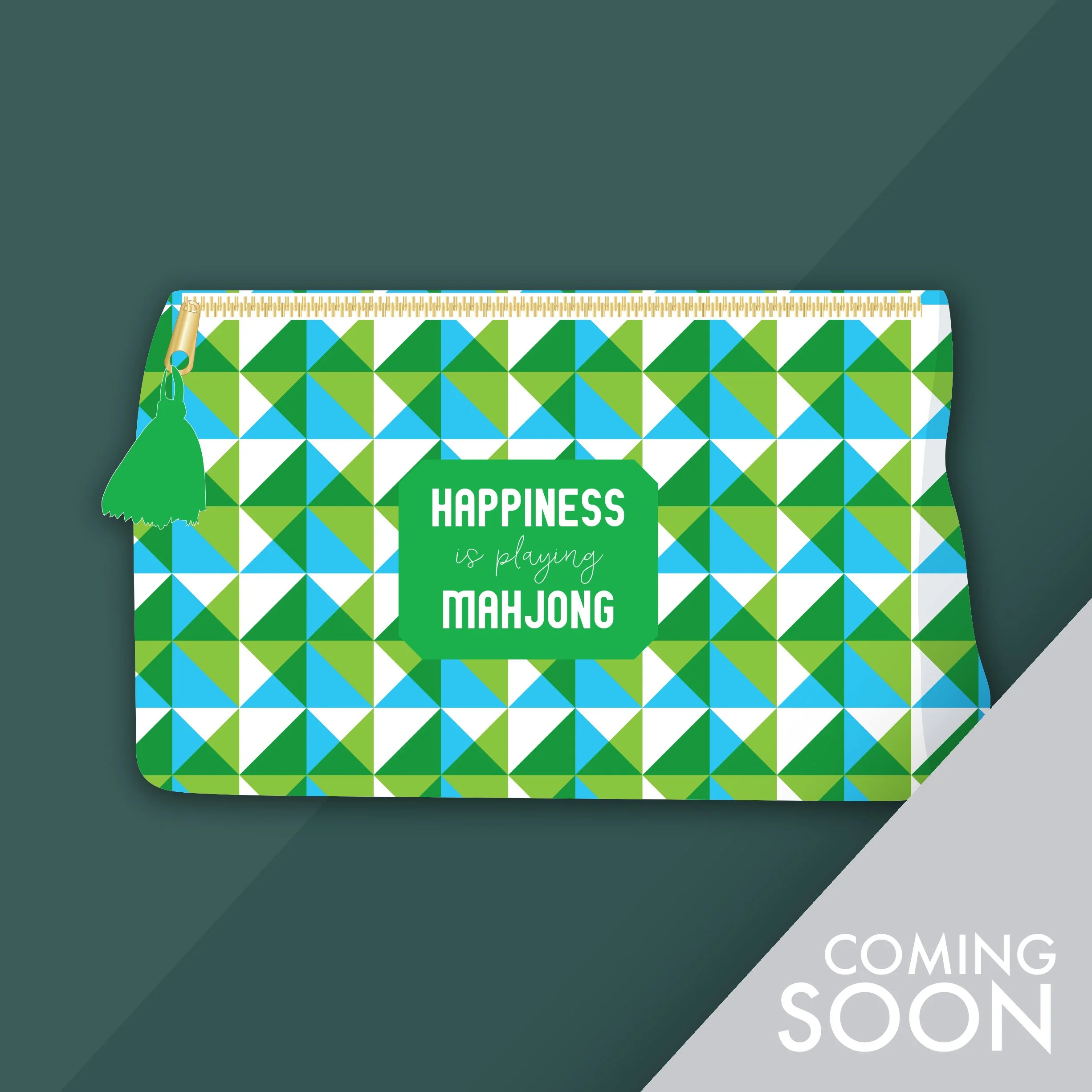 Geometric Mahjong Tile Bag