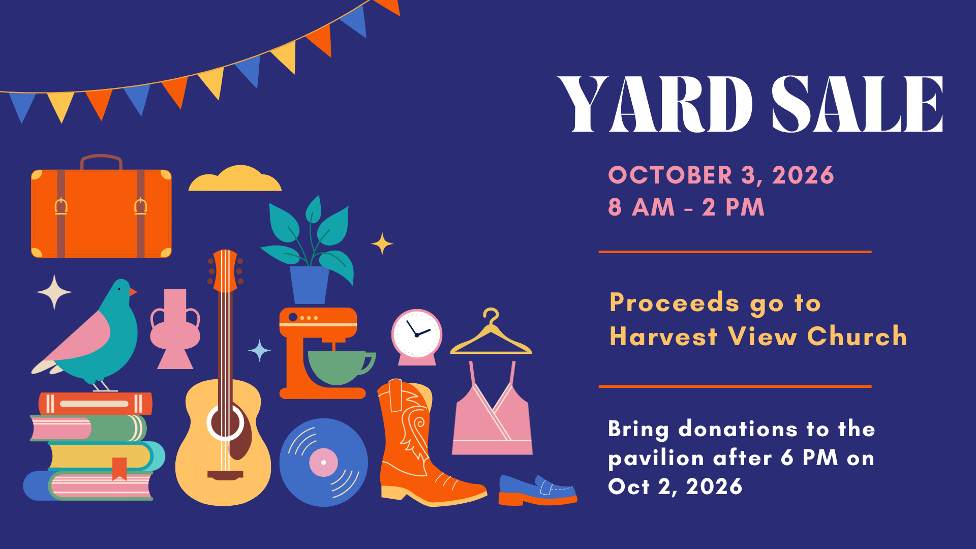 Yard Sale for Harvest View Church