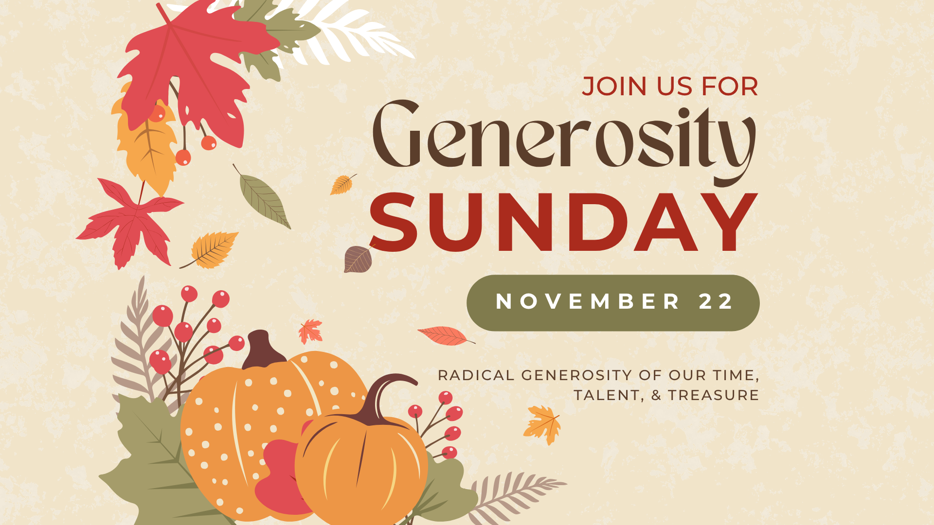 Generosity Sunday