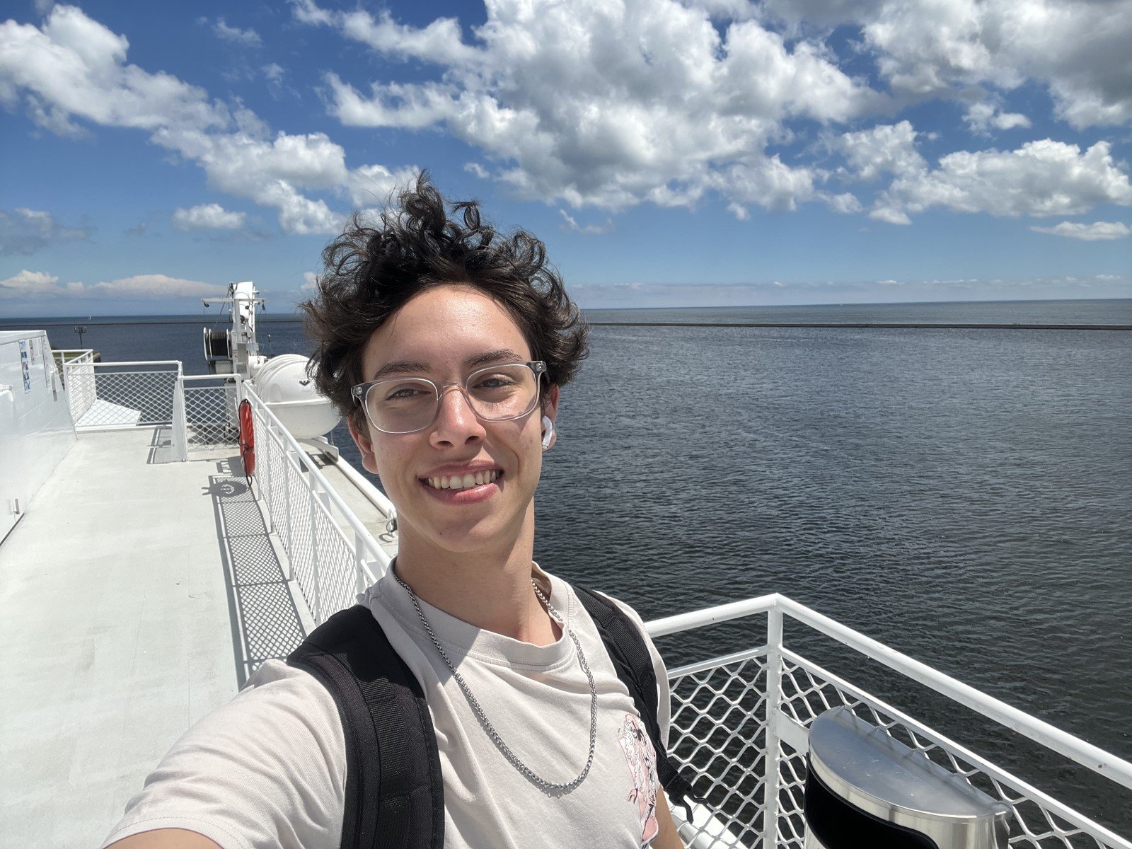 On the ferry to Michigan!