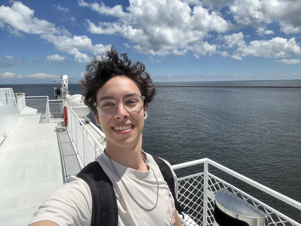 On the ferry to Michigan!